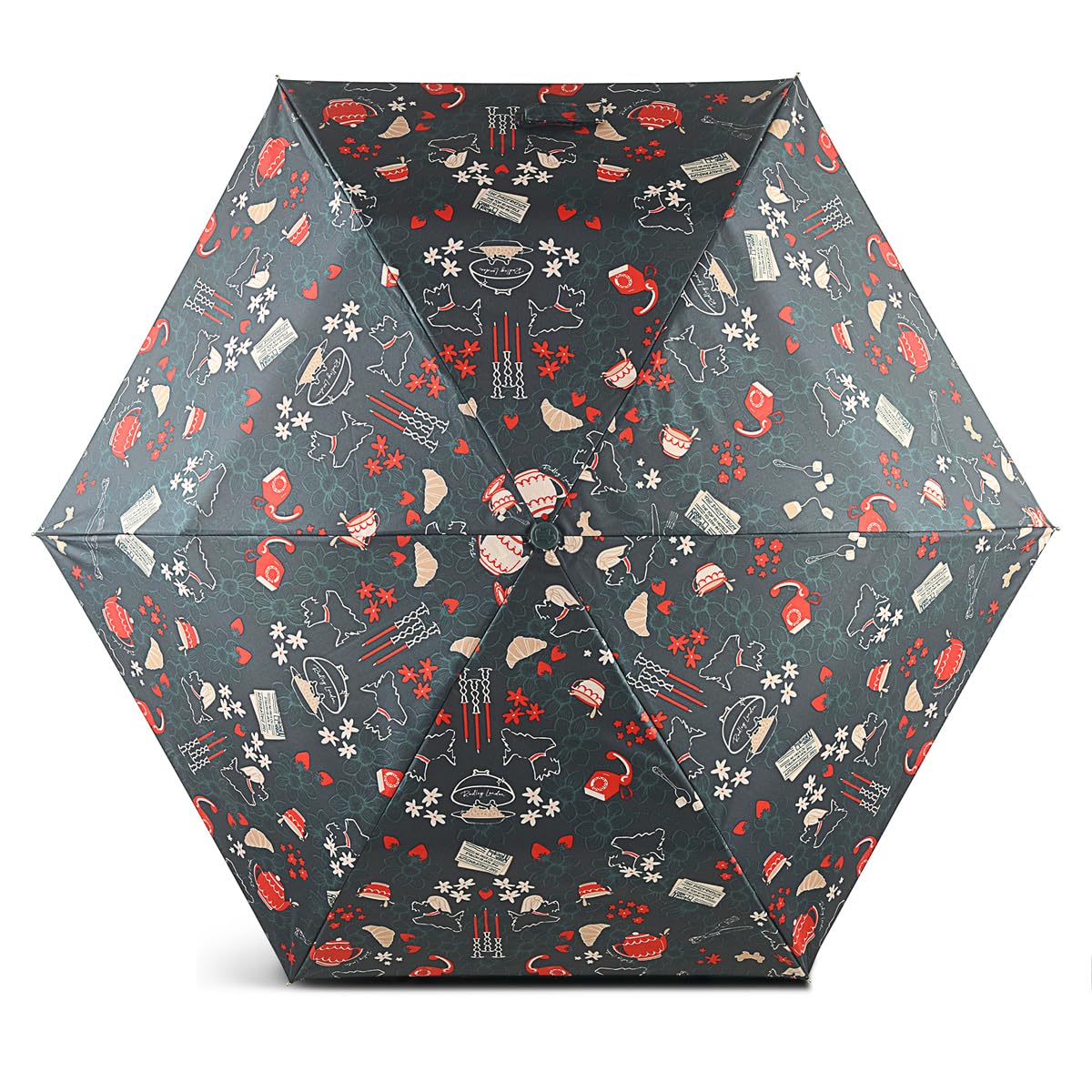 RADLEY Mini ombrello telescopico responsabile Bell Boy in Dragon Green, Gesso., Taglia unica