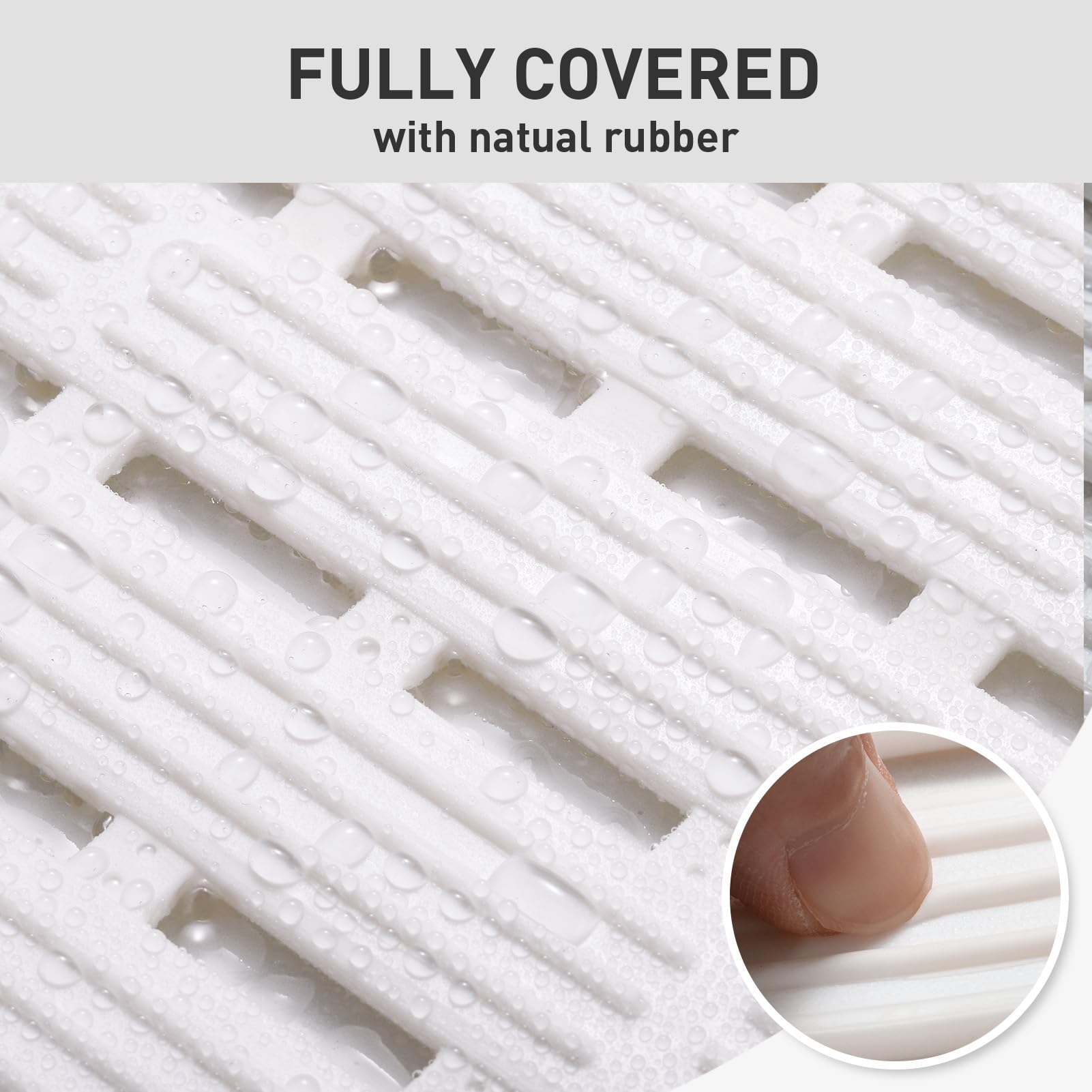 XIYUNTE Large Shower Mat Non Slip Anti Mould for Elderly- 90x40cm Bath Mat Non Slip Shower Mats for Inside Shower TPE Anti Slip Shower Mat with Suction Cups - Image 4
