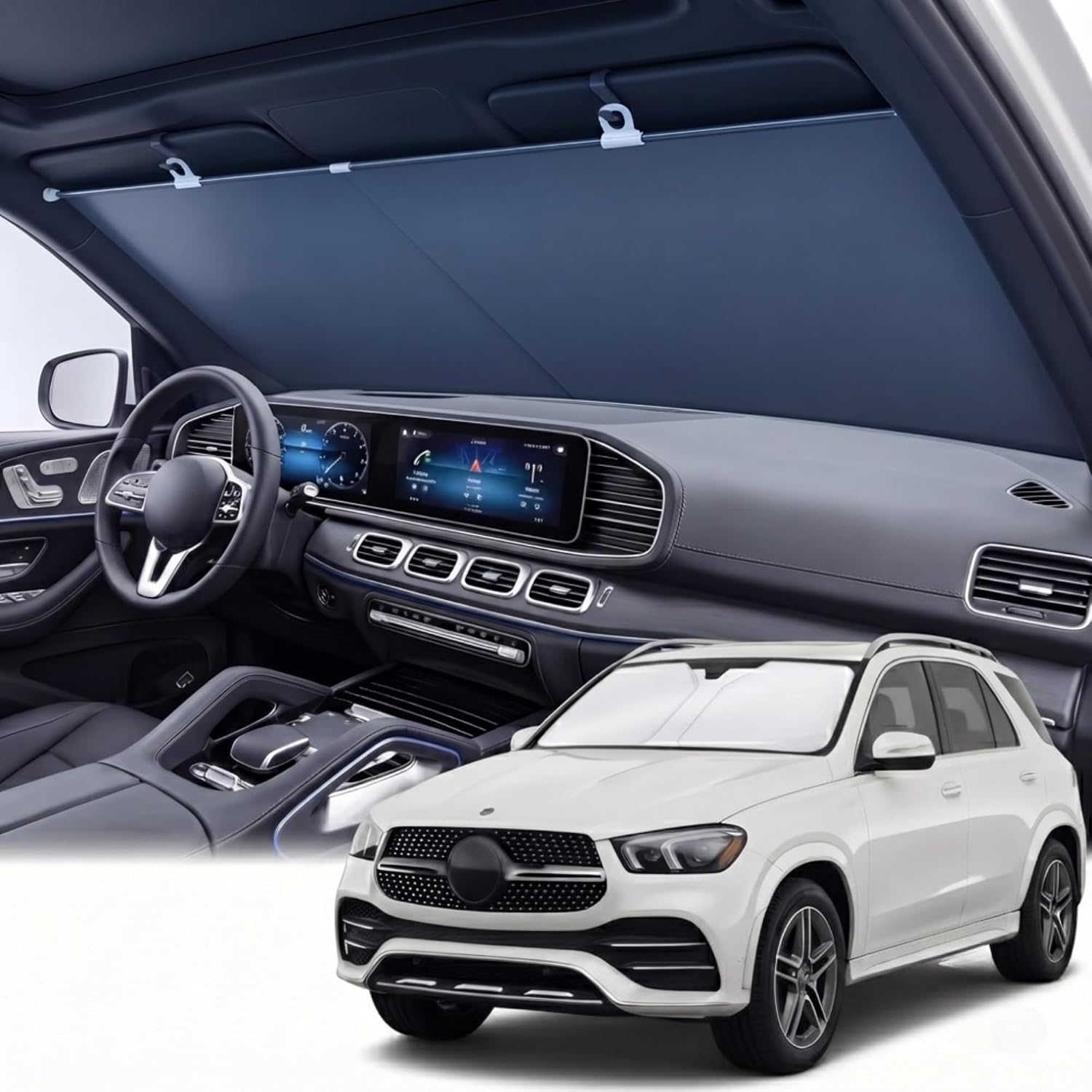 Auto Retractable Car Windshield Sun Shade Heat Block