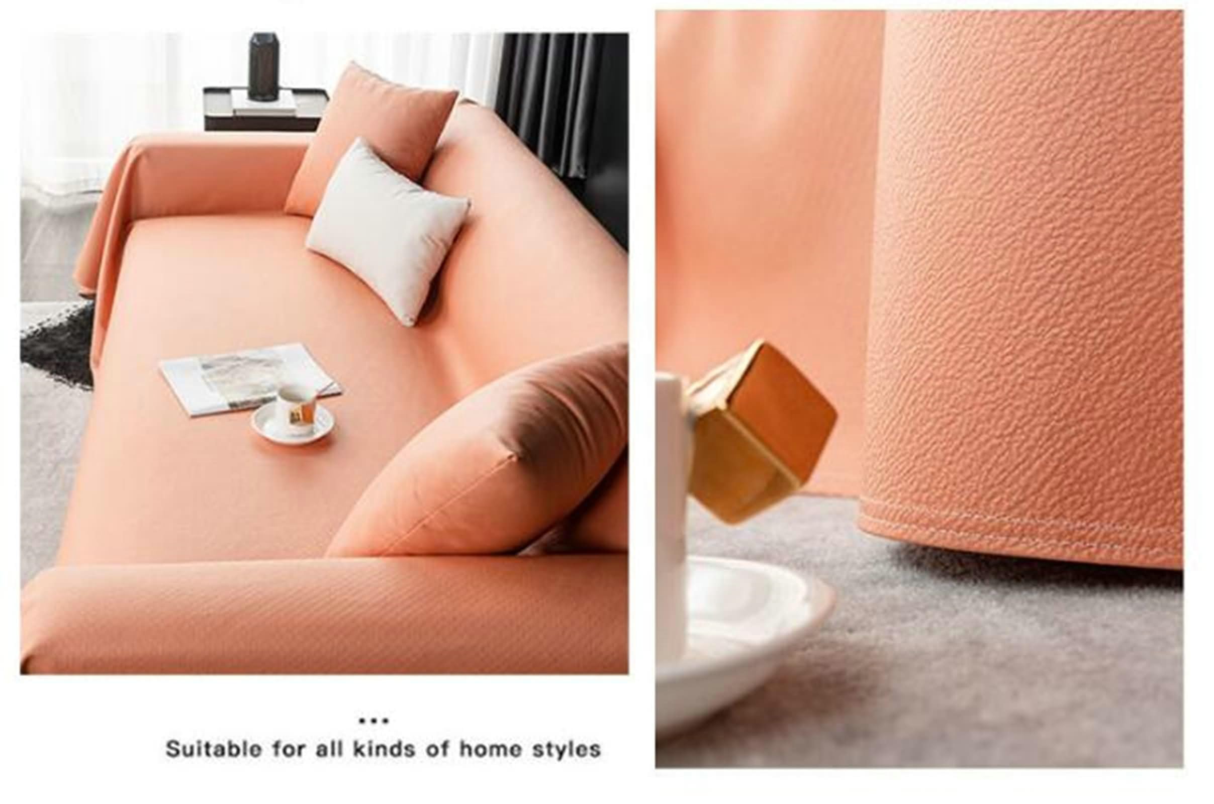 Sofa Überzug Kissen Sofahusse Orange Sofahusse 3 Sitzer Polyester Einfarbig