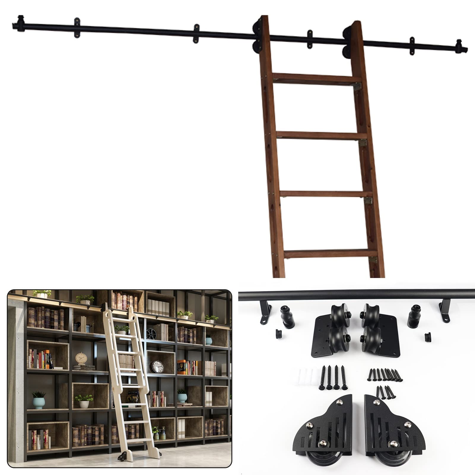 Rail coulissant de bibliothèque pour créer un salon chaleureux