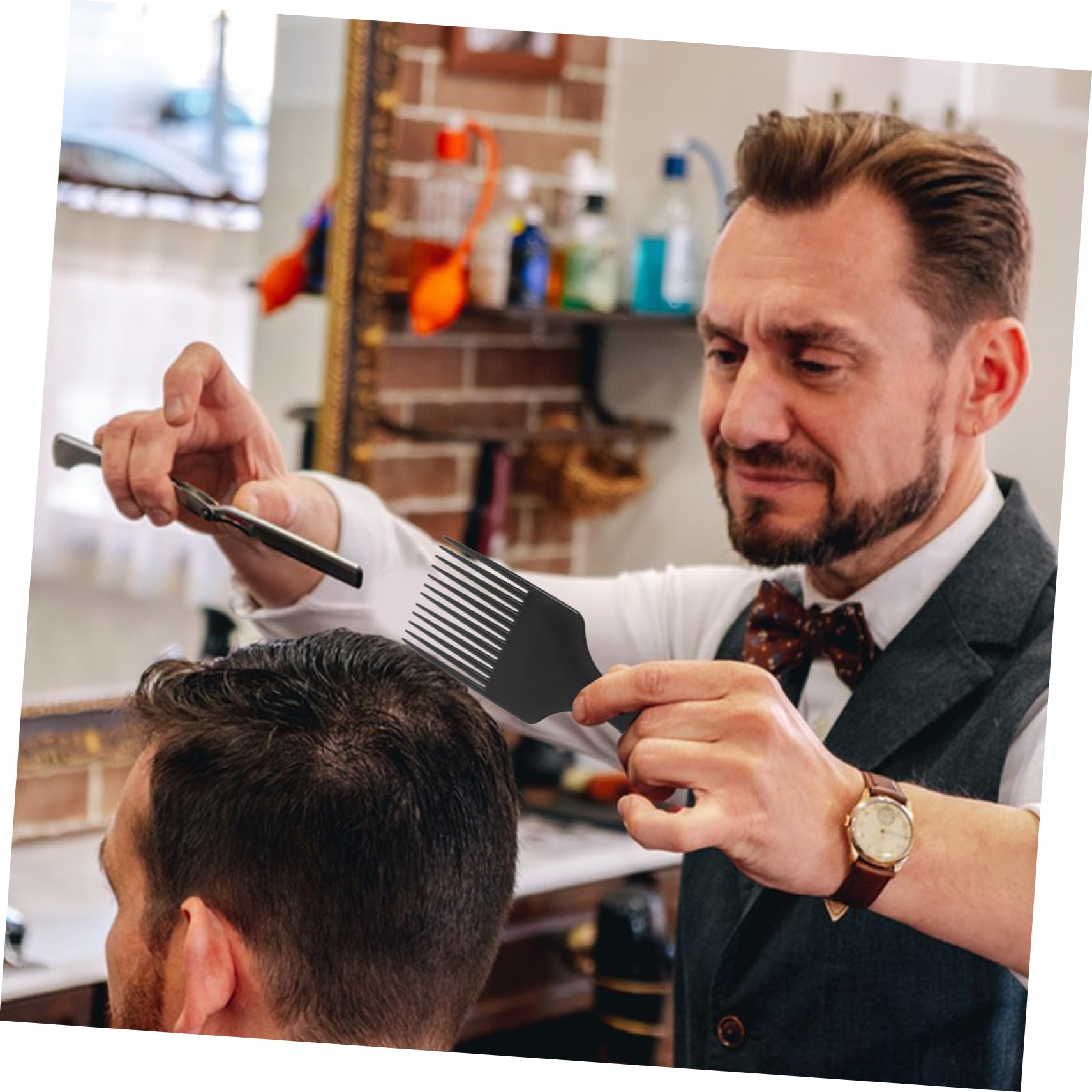 Healeved 20stücke Teiliges Haarschneidekamm Kunststoff Multifunktionale Afro-kämme Für Haarstyling Für Herren Inklusive Breiter Und Schmaler Zinken Für Frisuren Und Kopfhautmassage