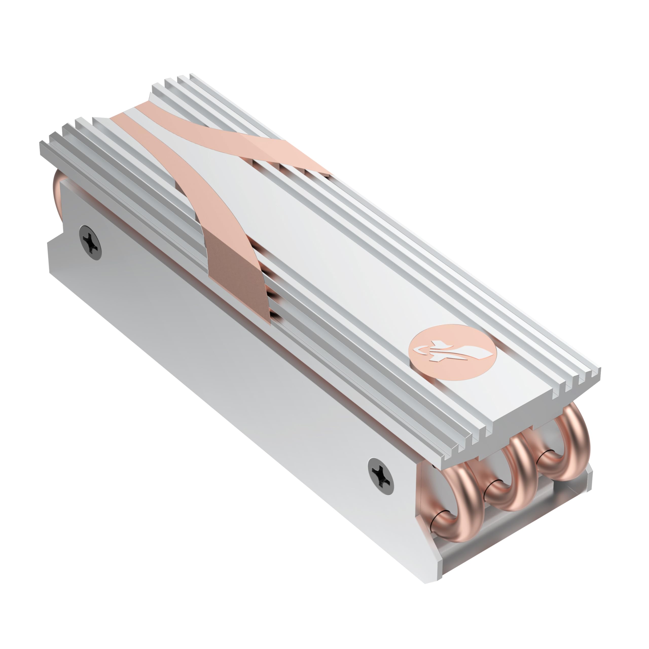 Dissipatore di Calore SSD M.2 in Rame, Kit Dissipatori di Calore in Rame SSD M.2 per Laptop con Cuscinetti in Silicone Anelli Nastri per SSD M.2, Laptop e Console di Gioco