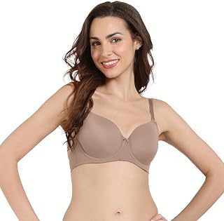 Zivame Medium Padded - Regular Wired 3/4Th Coverage Padded Moulded Elastane Blended T-Shirt Bra Price In India
