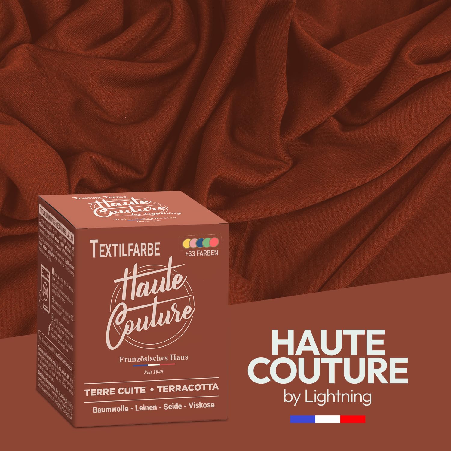 Haute Couture - Textilfarbe All-in-One - Terrakotta - 3x350g
