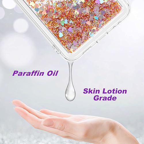 Miniatura 3 de ANSHOW Funda con purpurina para Samsung Z Flip 3, a prueba de golpes, funda de TPU transparente con purpurina líquida para Samsung Z Flip 3 para