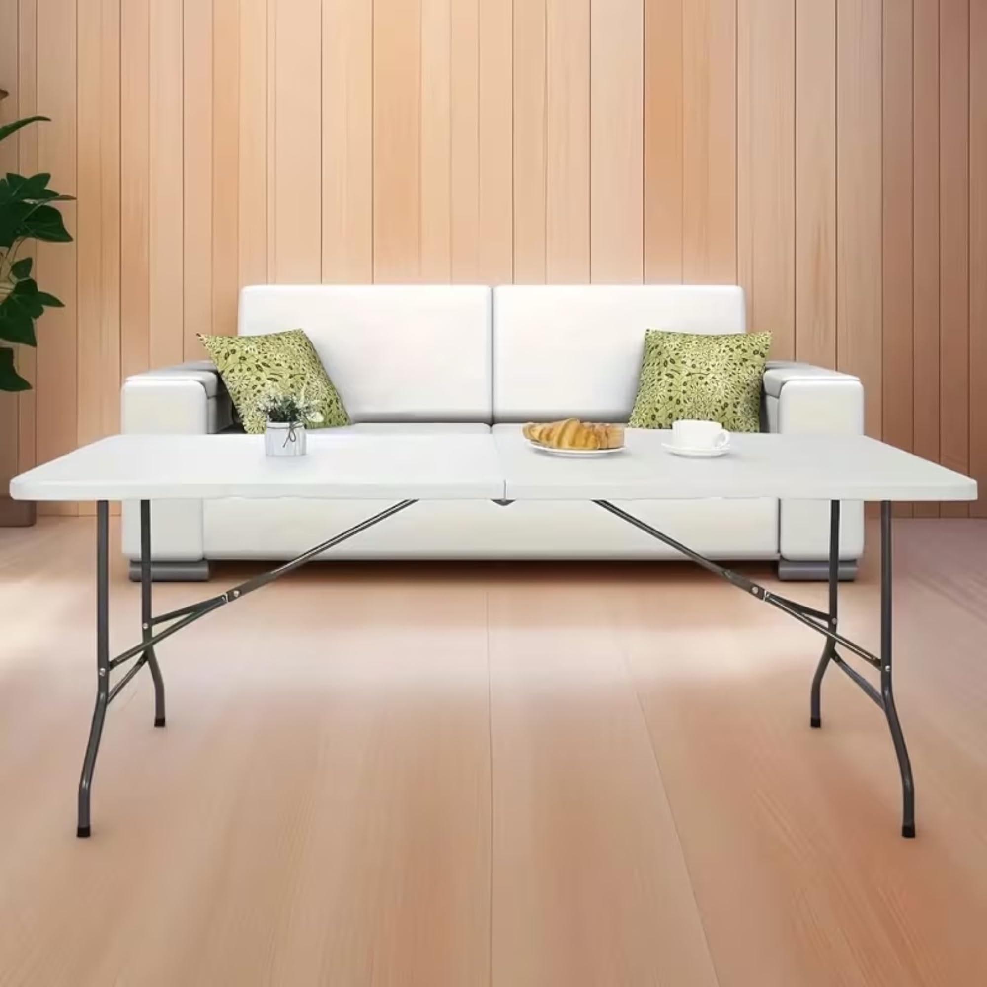 Mi Ko Mi Ka Mesa Plegable Solid 180cm o 122cm, portátil, Normativa Uso público Interior/Exterior (EN 581-1/3) Tablero Resina HDPE 3,5cm, Capacidad 4/6/8 Personas y Carga 150 kg. Multiuso