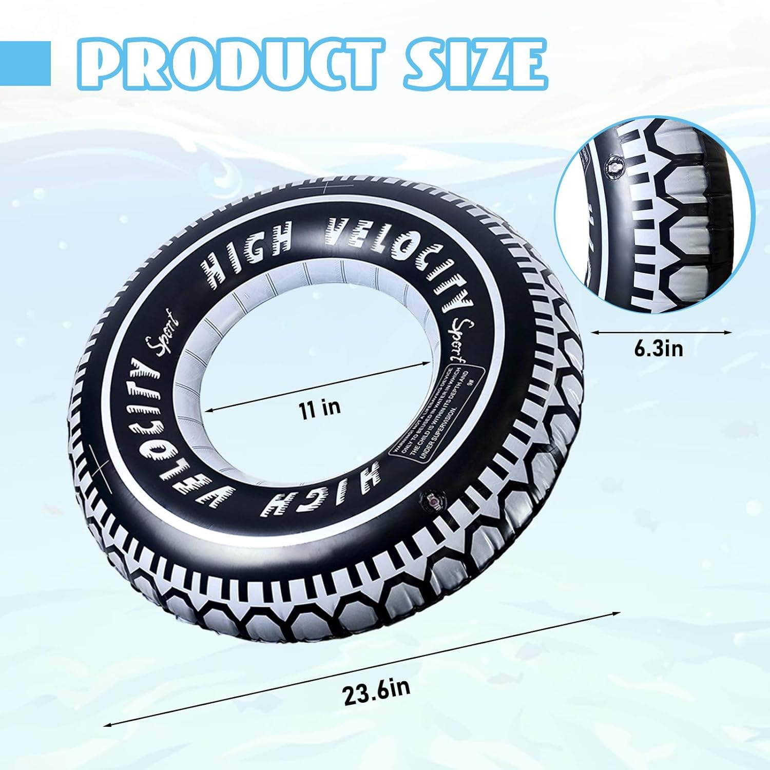 Inflatable Tire Pool Float for Adults Inflatable Giant Tire Tubes Tire Swimming Ring Tires Party Decoration for Swimming Pool Lake Ocean