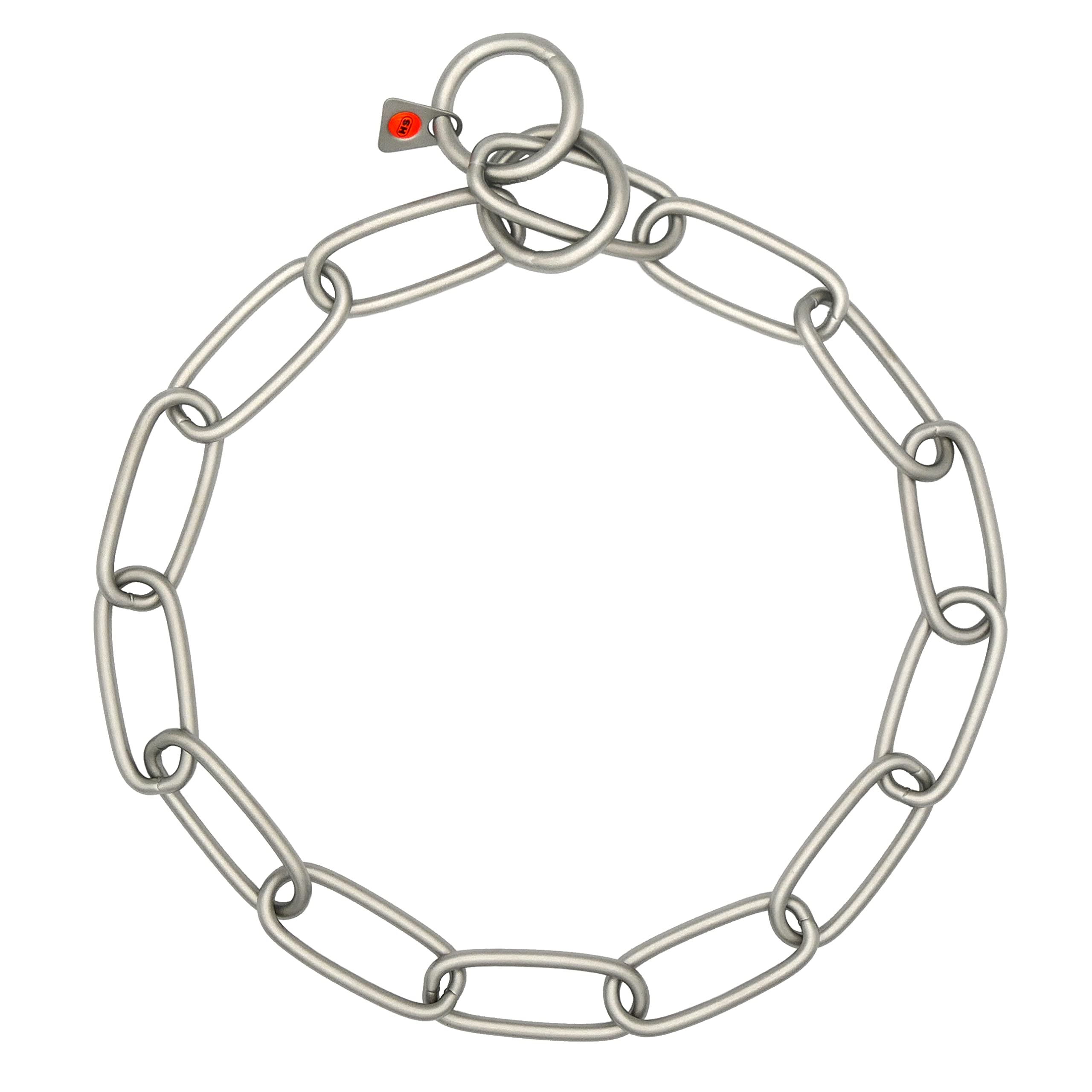 Herm Sprenger Collier de dressage professionnel en acier inoxydable mat à maillons longs pour chiens de taille moyenne et grande taille, fabriqué en Allemagne (58 cm)