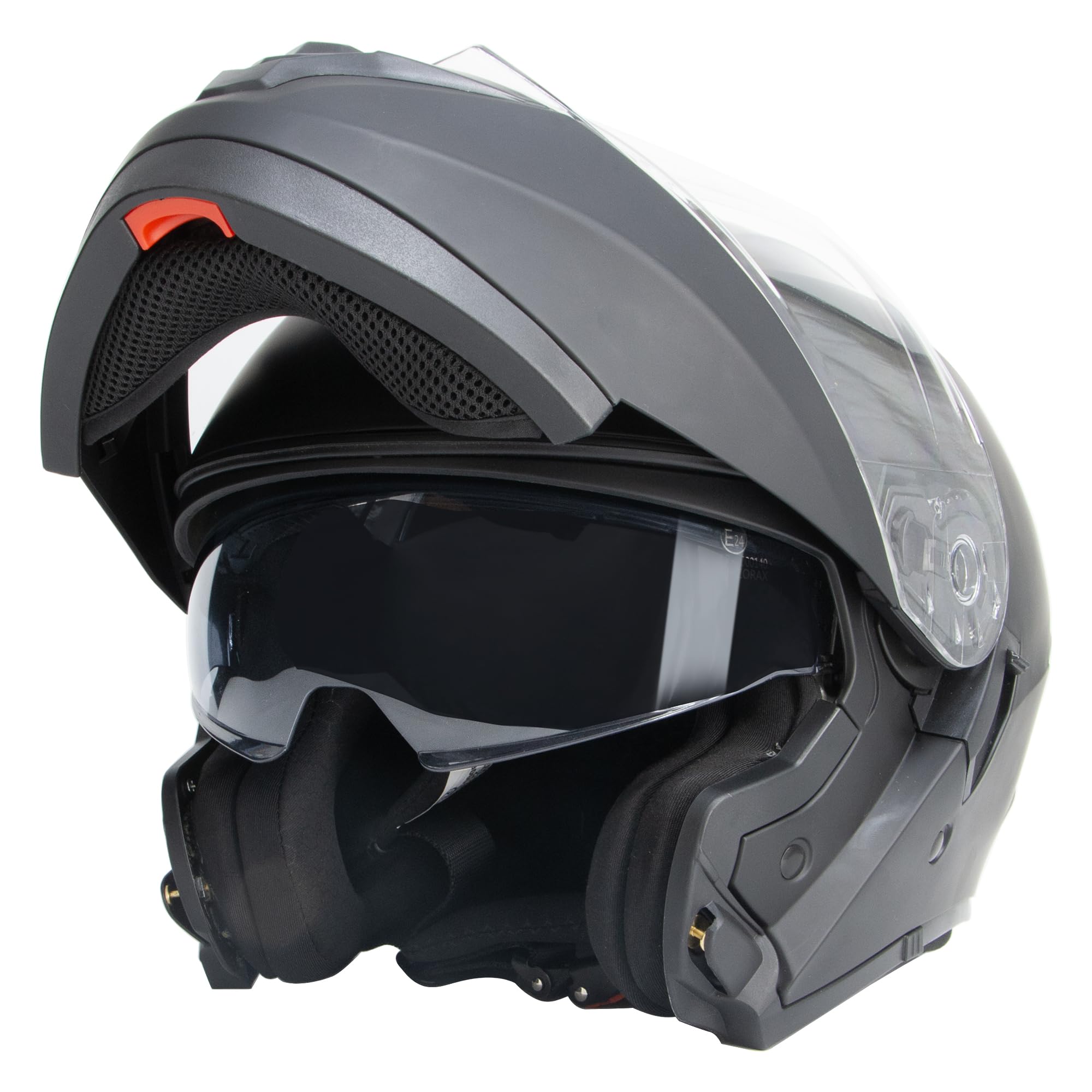 Zorax ZOR-839 Matt Black L (59-60cm) Flip Up Double Visor Helmet