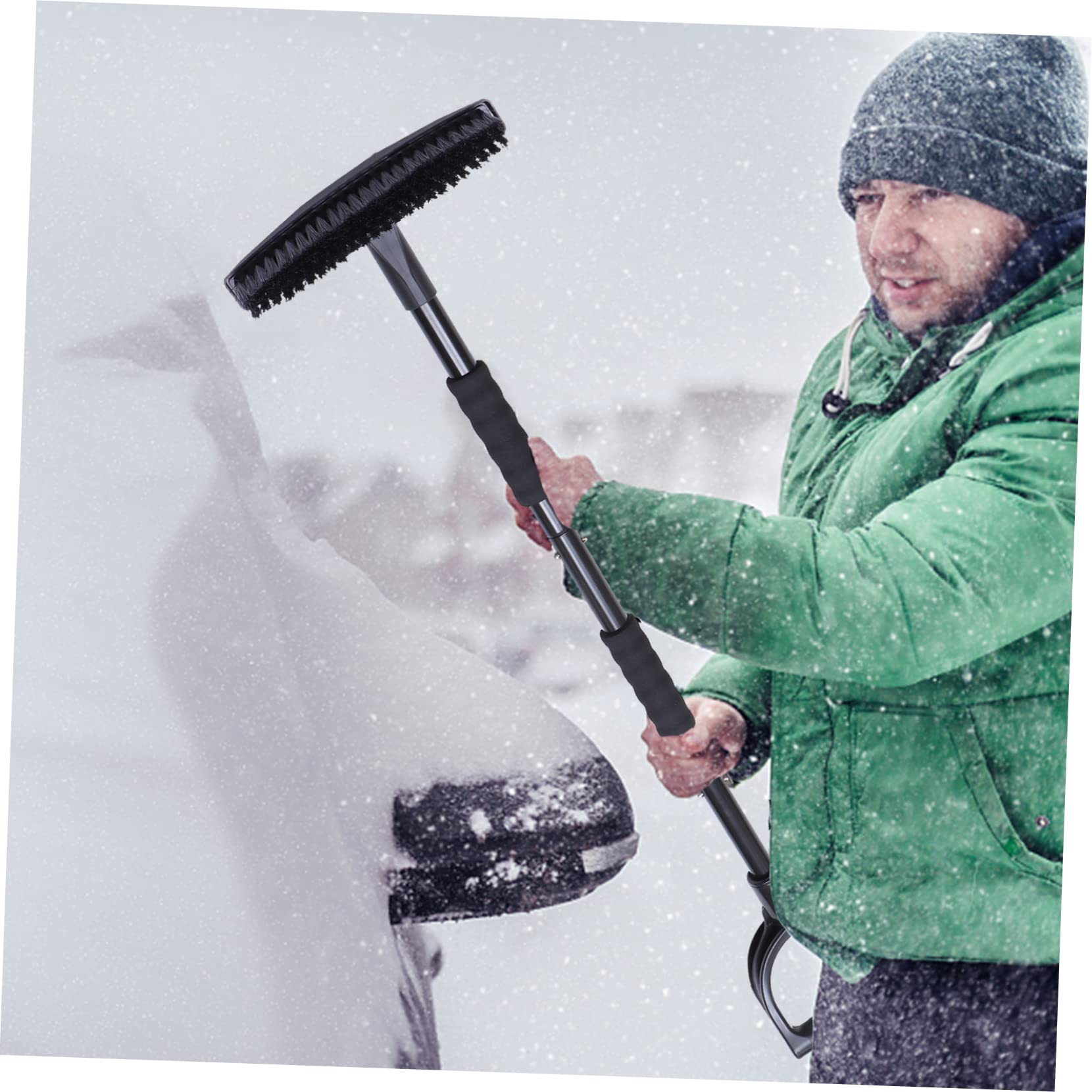 Kisangel Pala per Neve Auto Raschiaghiaccio Spazzola per Neve Rimozione Auto Raschietto Ghiaccio Spazzola per Pala