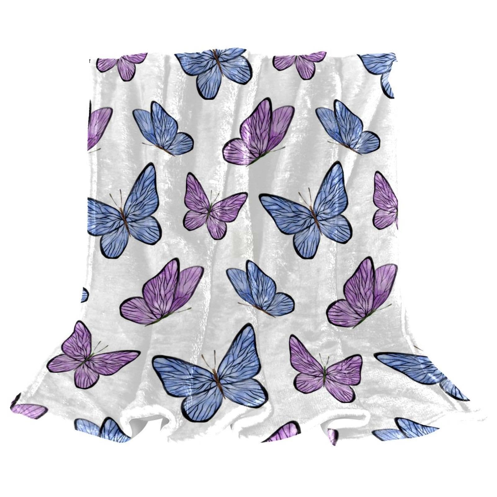 Couverture polaire papillon coloré chaude pour chasser le froid au bureau et au salon