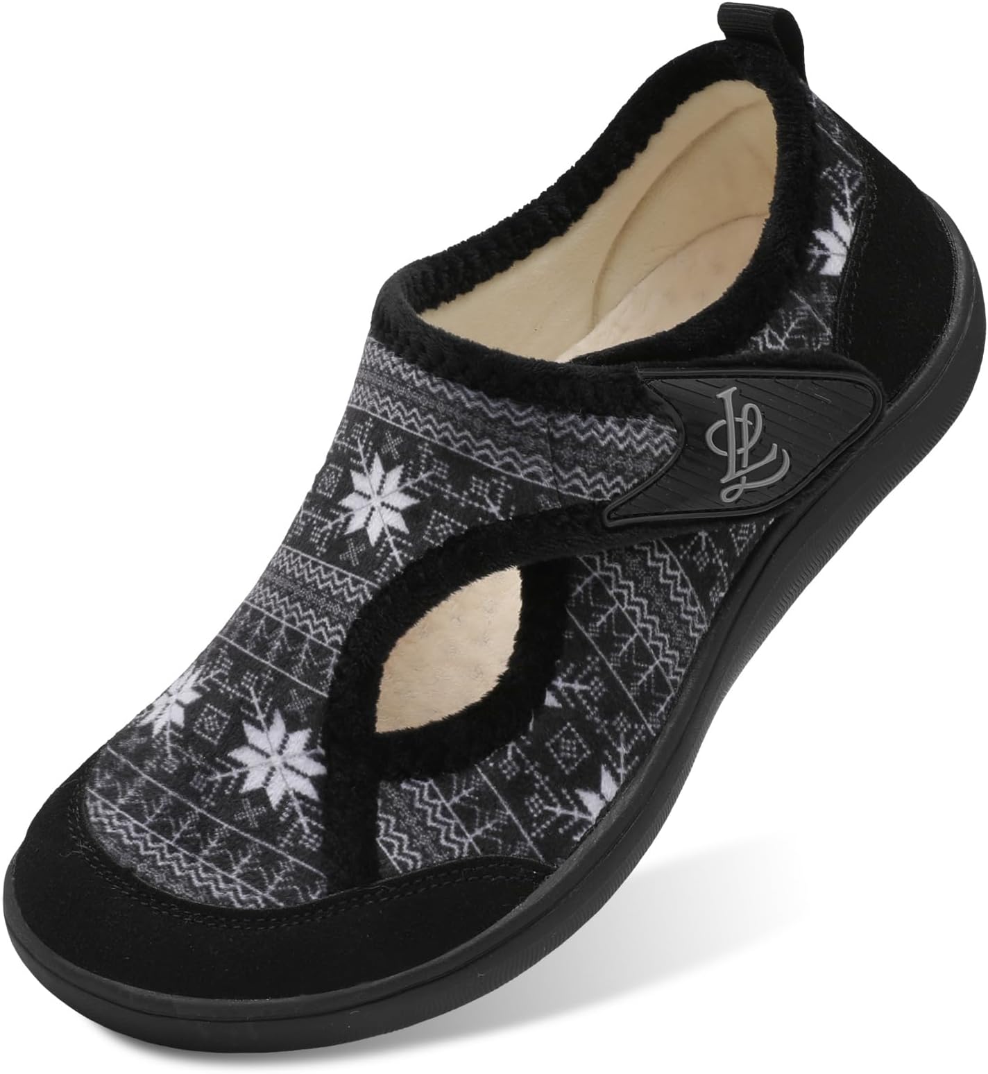 LeIsfIt Womens Slippers Wide Diabetic Shoes Adjustable Walking Shoes Arthritis Edema House Shoes Indoor Outdoor Slippers