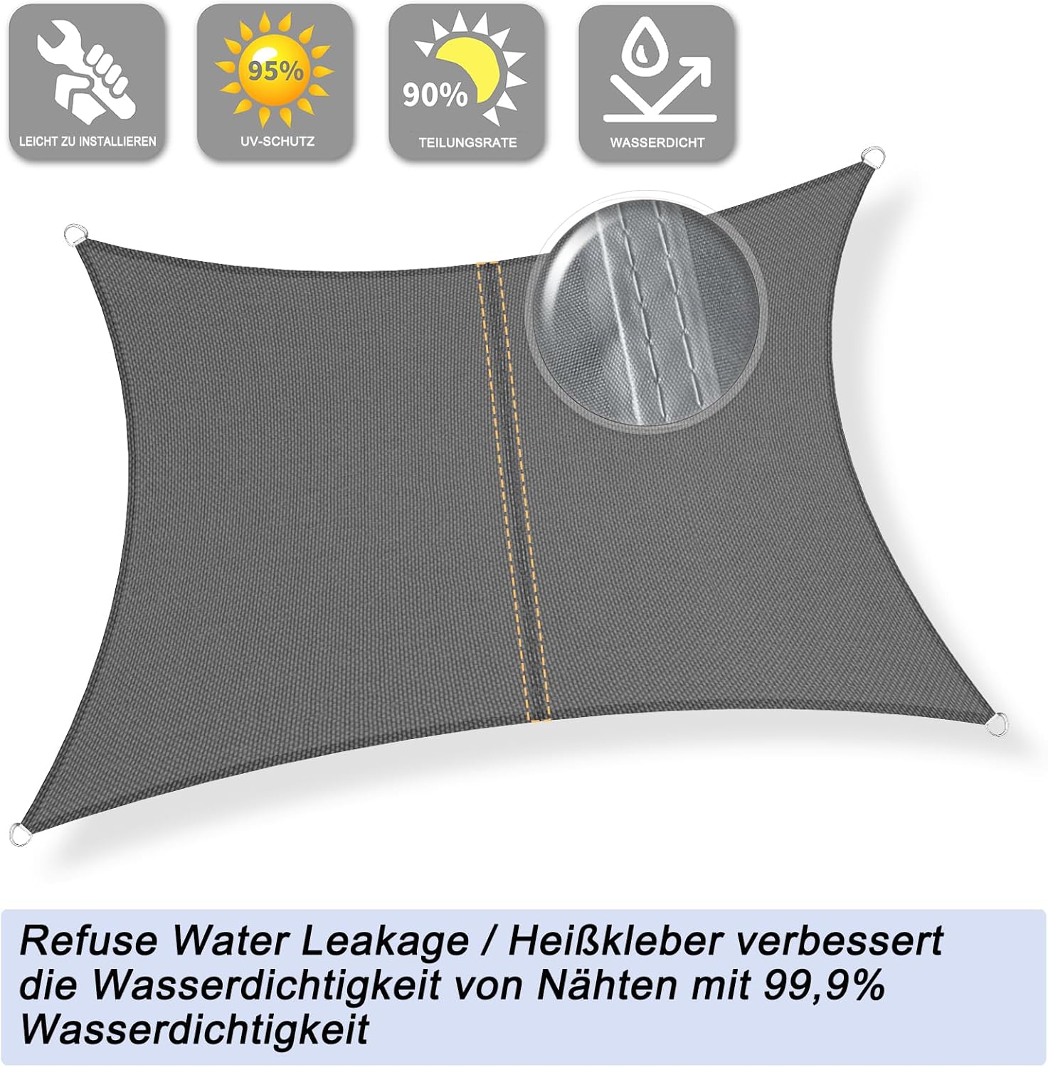 Napvitorla részletes anyagszerkezete és D-alakú karikák