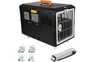 Collapsible Pet Carrier: IATA Approved, 360° Ventilation, Small/Medium Dogs and Cats