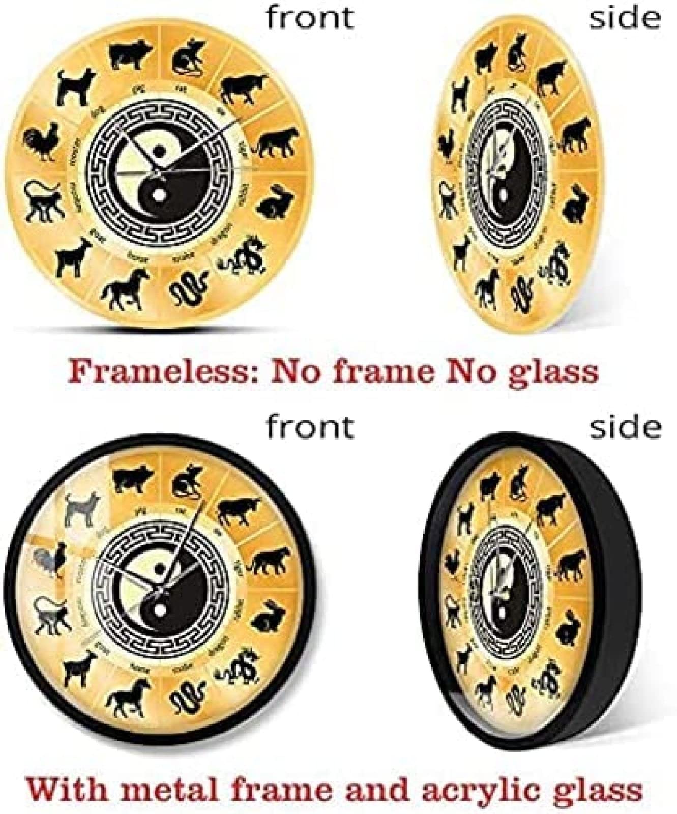 Amazon.co.jp: 中国の星座シェンシャオ壁掛け時計中国文化