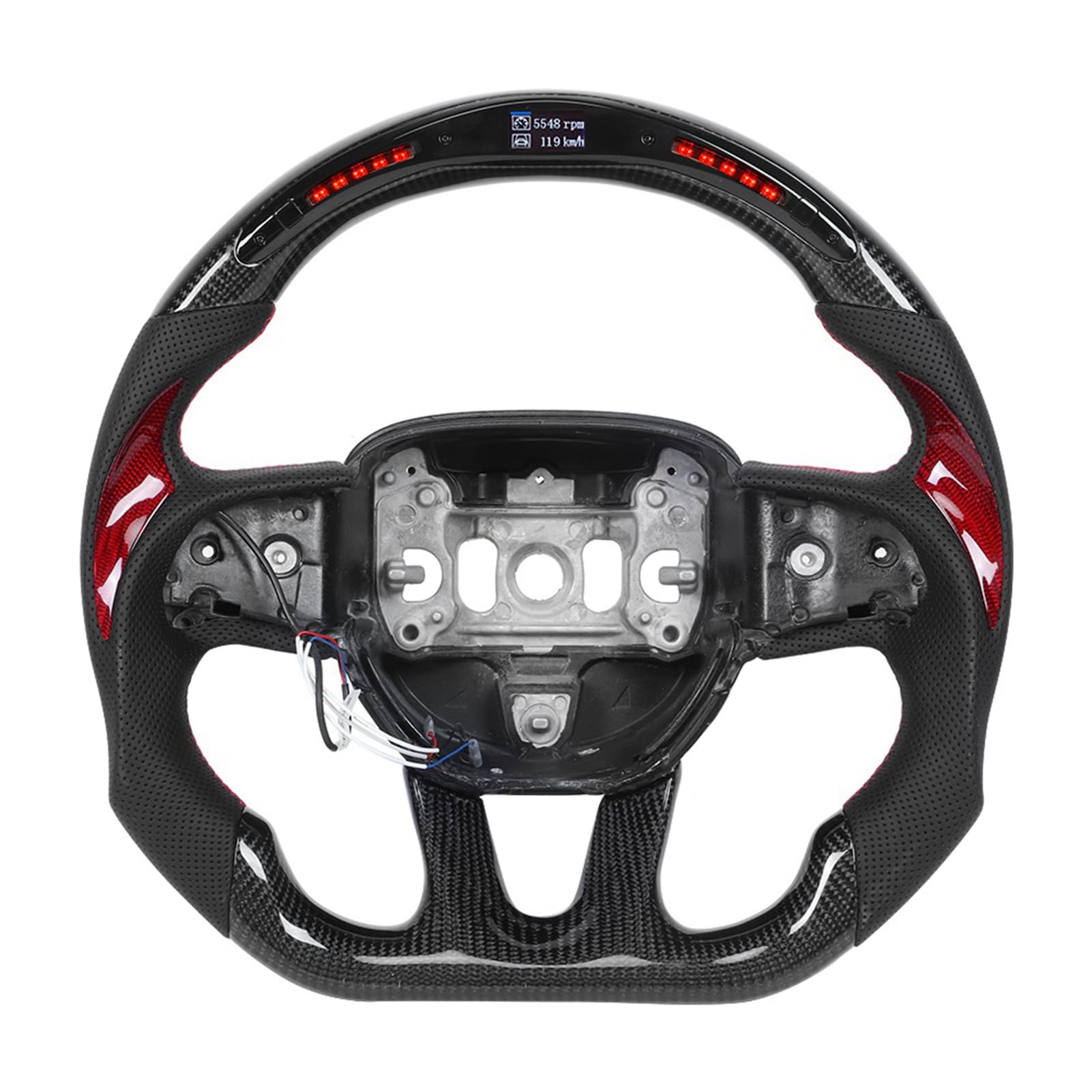 Wyświetlacz LED Race Kierownica z Włókna Węglowego dla HELLCAT 2015-2020 Zmodyfikowane Akcesoria Samochodowe