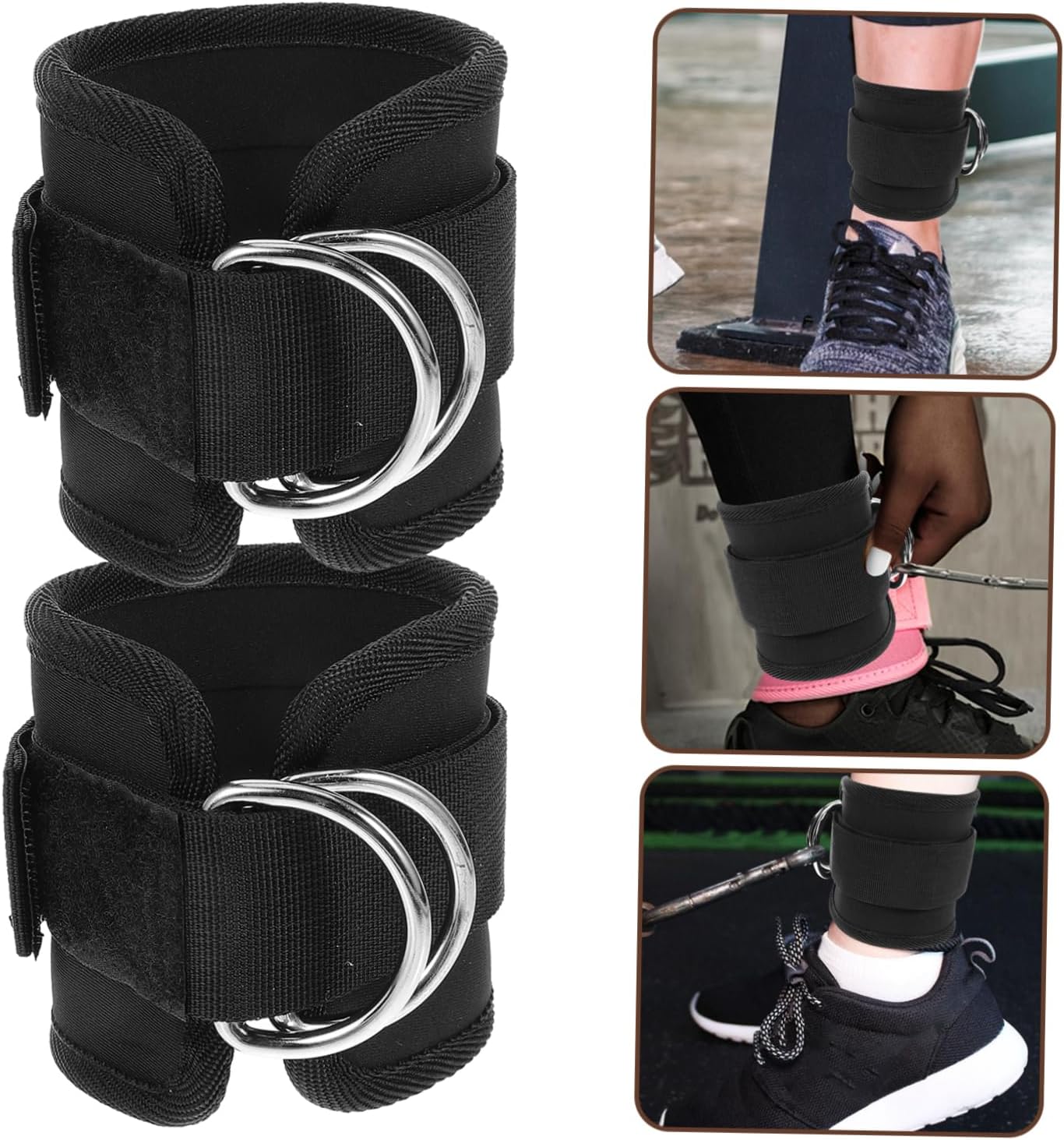 SUPVOX 10pcs Ankle Bands Cable Straps Gym Ankle Workout Straps for Cable Machine Material Easy Buckle Design
