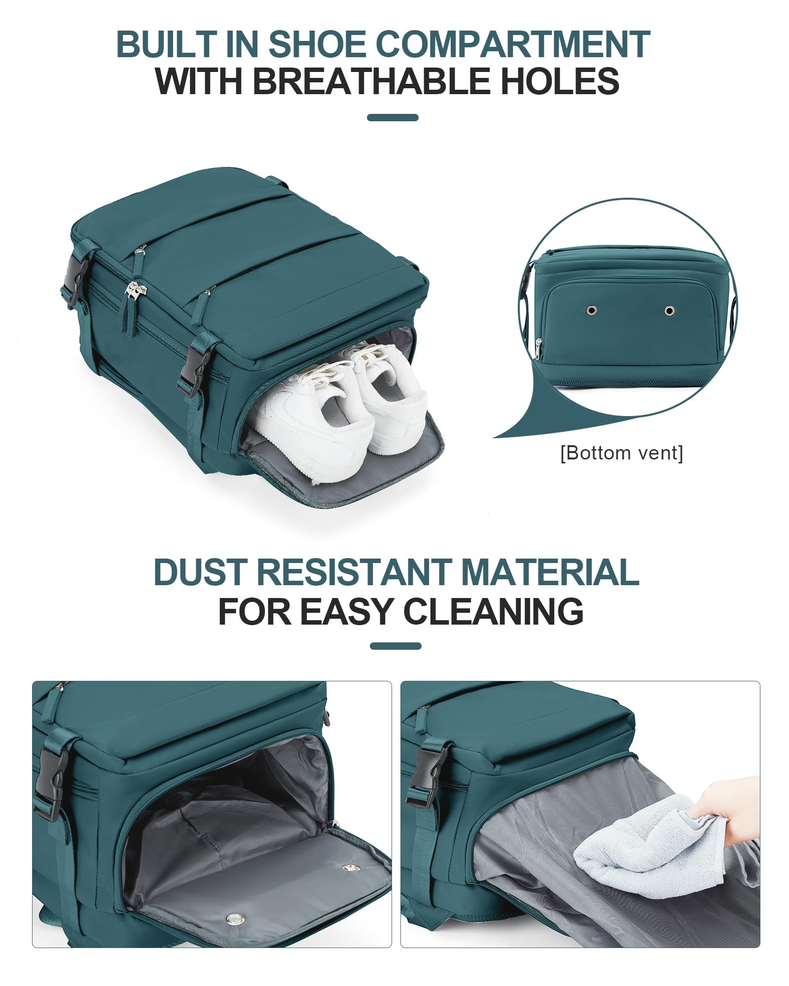 BJLFS Borse da Cabina per Ryanair 40x20x25 Bagaglio a Mano Zaino da viaggio aere,Zaino Easyjet 45x36x20,Zaino Casual per laptop da 14 pollici per scuola