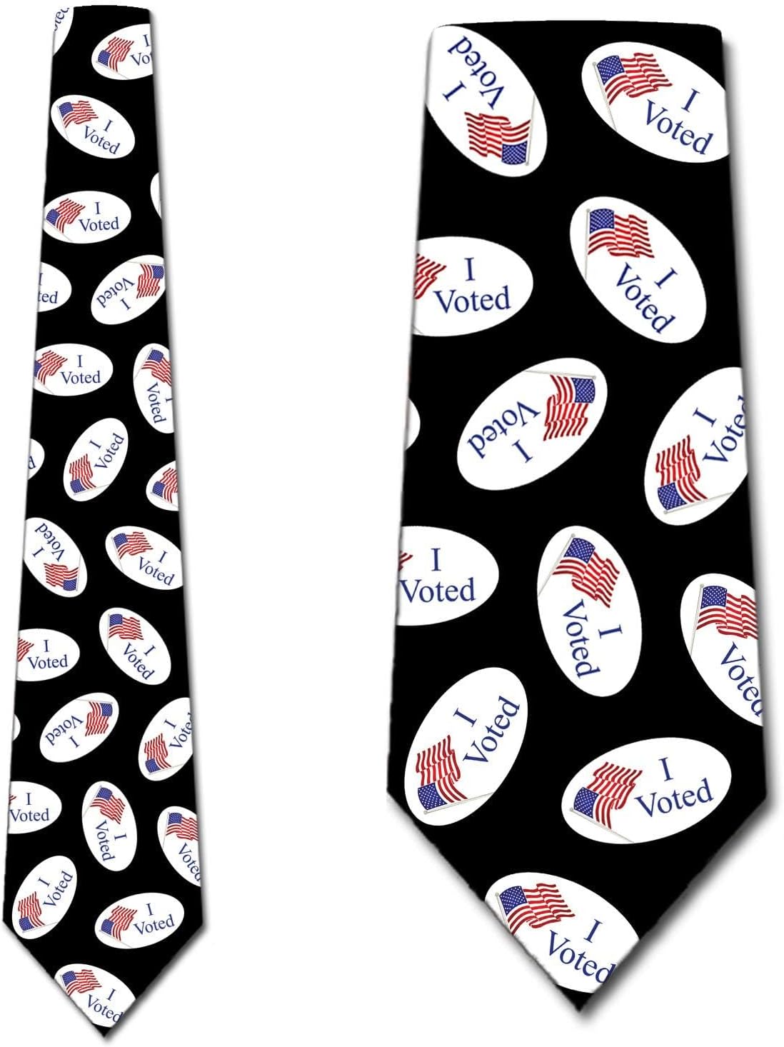 Three Rooker Political Ties Mens I Voted Sticker Necktie Democrat Tie Republican Tie