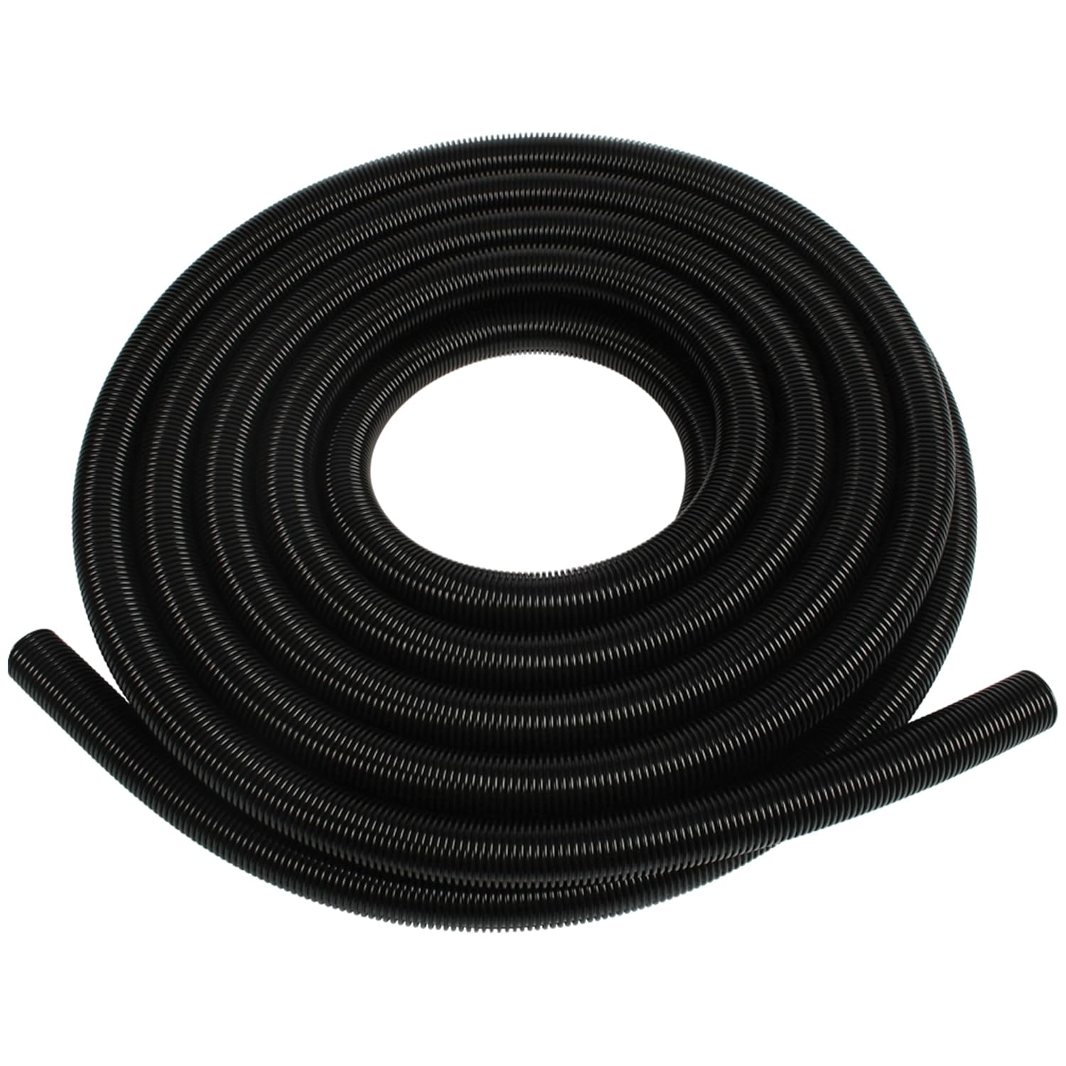 Cen-Tec Systems 50 Ft. Ultra-Flexible Crushproof Commercial Vacuum Hose with 1.5 Inch Inner Diameter Black
