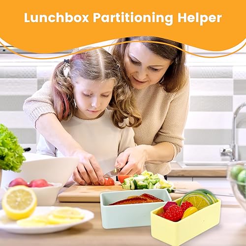 Miniatura 5 de Divisores de fiambrera de silicona reutilizables, no tóxicos, sin BPA, aptos para lavavajillas. Accesorios ideales para cajas bento