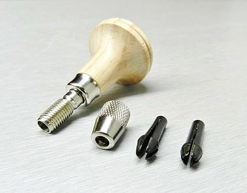 Mandril de madera con mango de madera de hongo y tornillo de banco, herramienta 2 pinzas de sujeción de 0-18 pulgadas