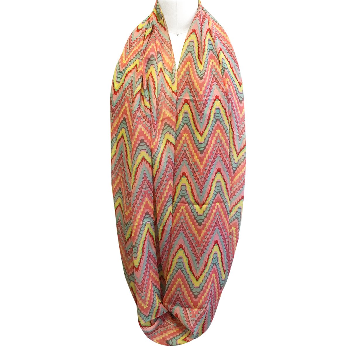 Wrapables Retro Lightweight Infinity Scarf, Boho Pink