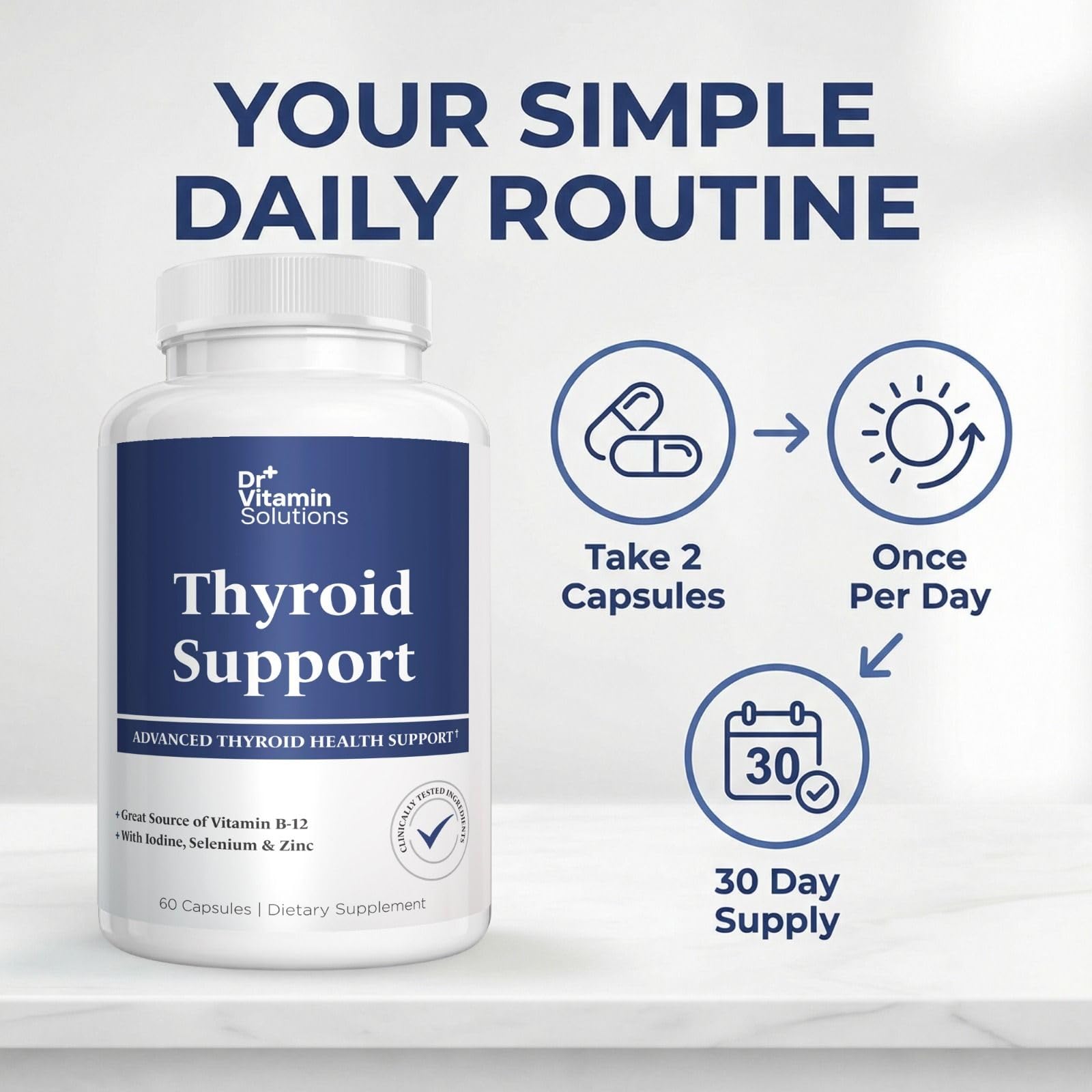 Thyroid Support Supplement for Women and Men with Iodine, 60 Capsules — Amazon image 7