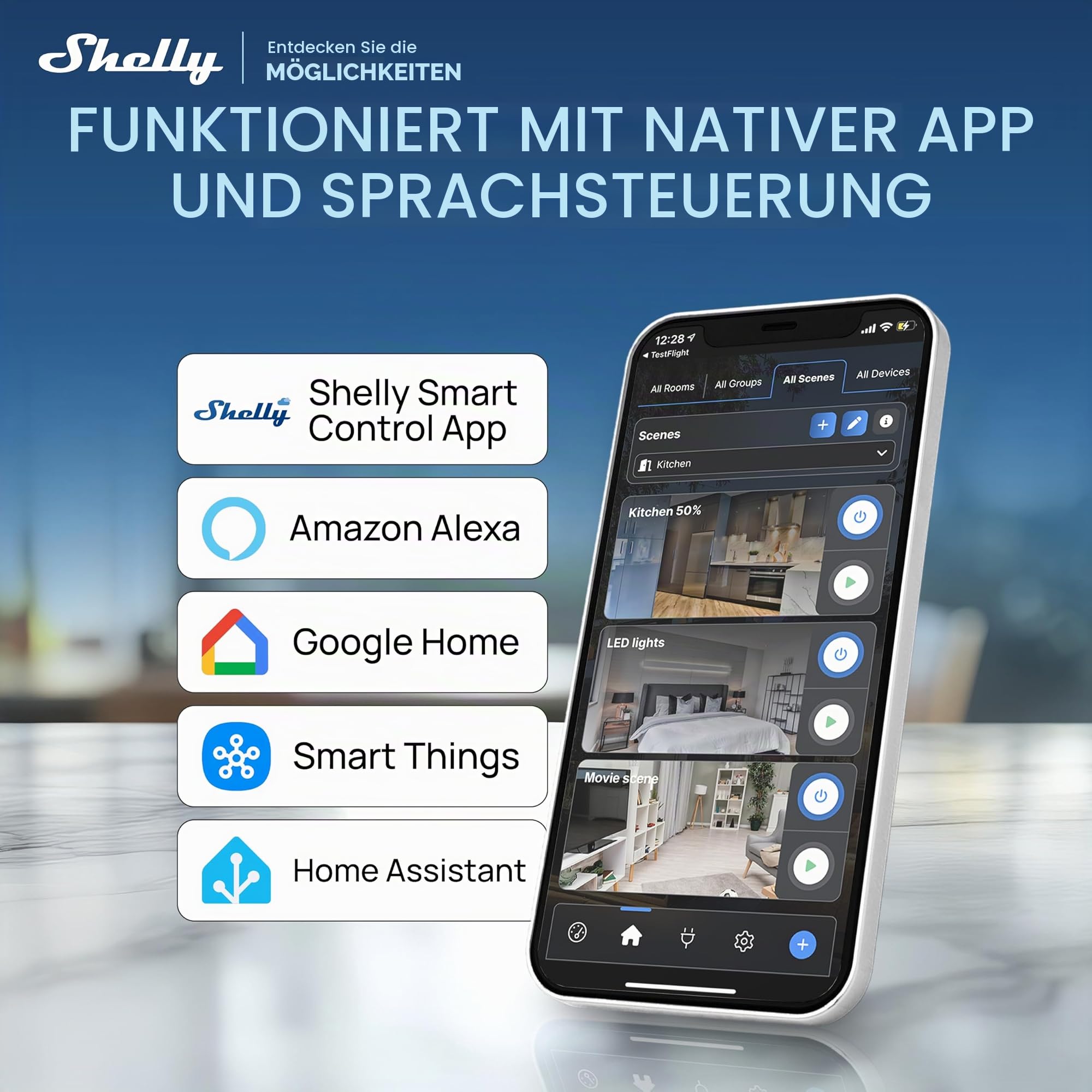 Cury by Shelly - WLAN Smart Lufterfrischer mit Schutzfunktion, Duft, Mückenabwehr, Automatisches Umschalten, Steckdosen Diffusor, Wasserloser Raumduft, LED-Beleuchtung, Zeitschaltuhr
