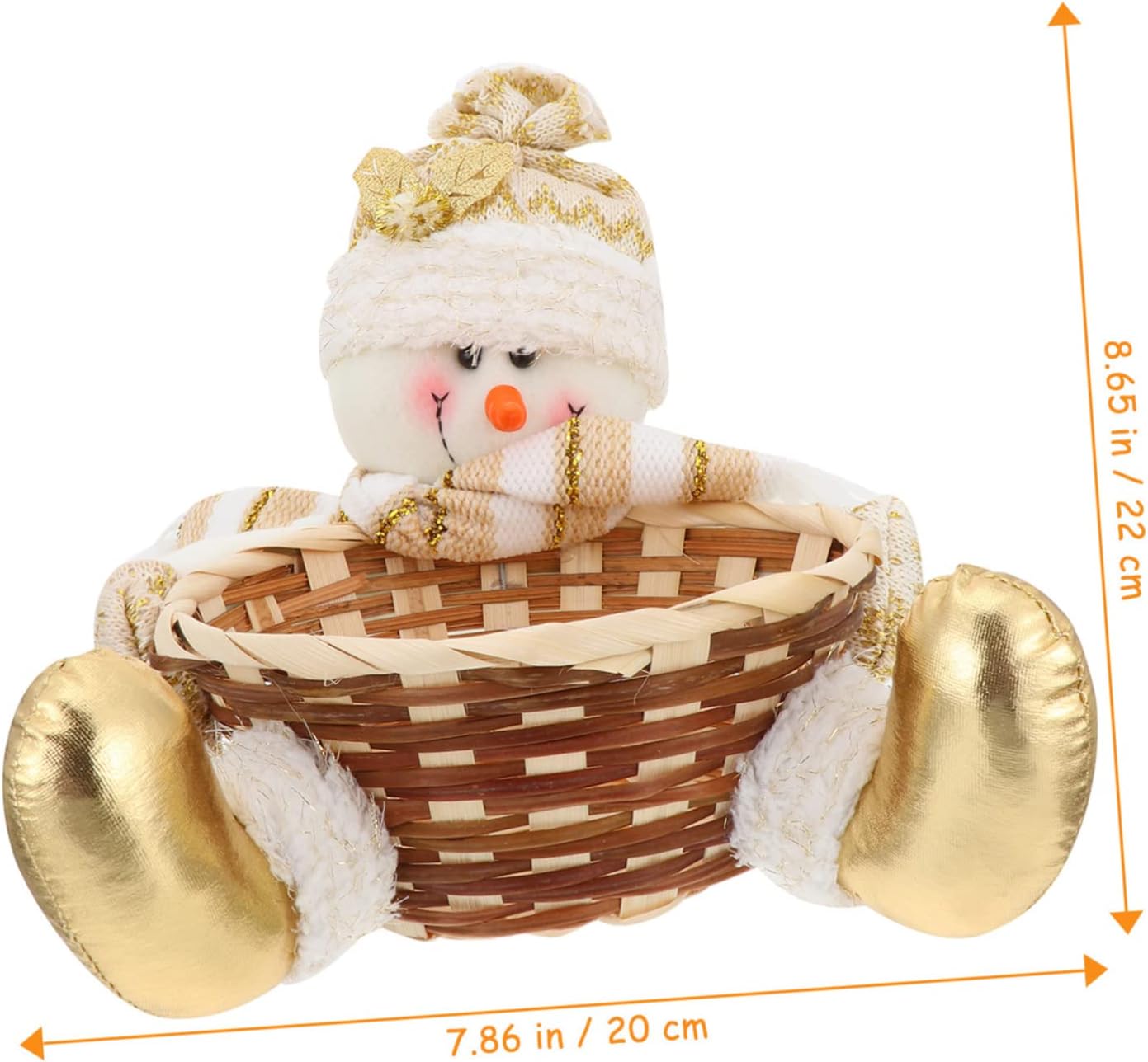 Ciieeo Snowman Candy Basket Xmas Christmas Storage Container for Table