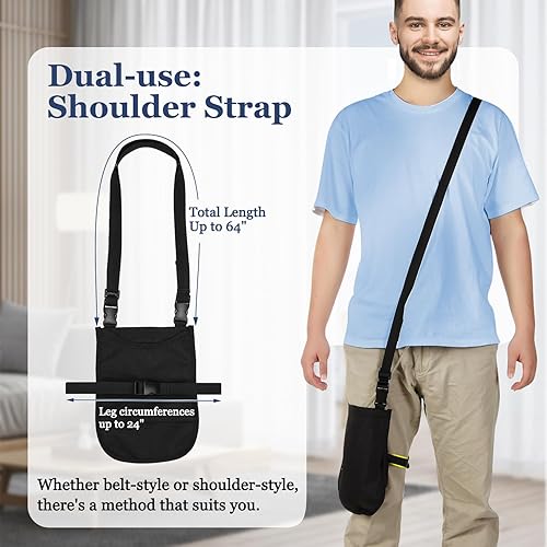 Miniatura 2 de Bolsa de catéter Drenaje urinario Foley Bolsa de catéter Soporte de doble uso para drenaje de orina Bolsas de pierna con cintura ajustable y