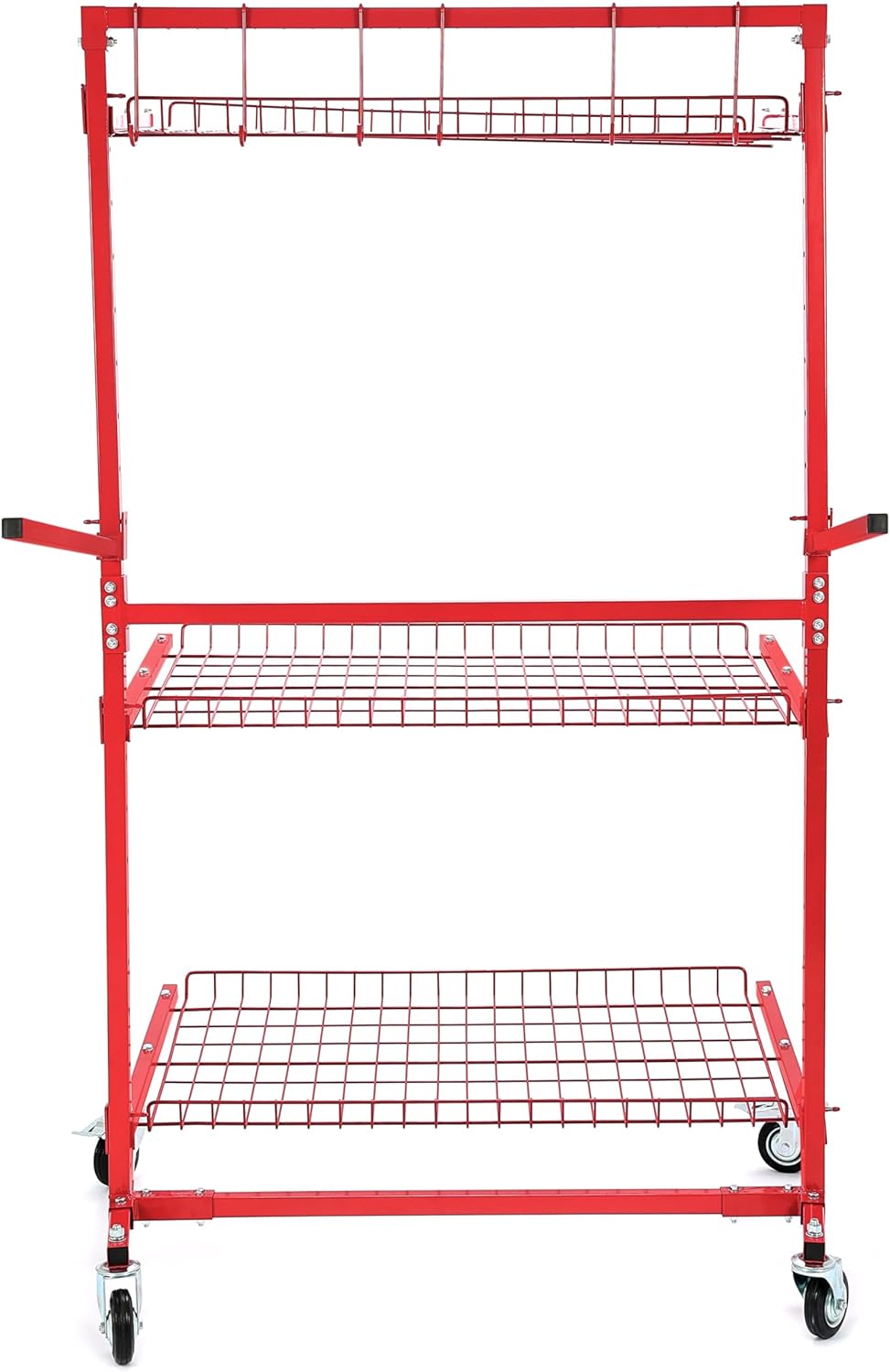 ALMULOO Auto Parts Storage Rack 3 Shelf Storage Rack Parts Management Carts Shelves for Tools Storage