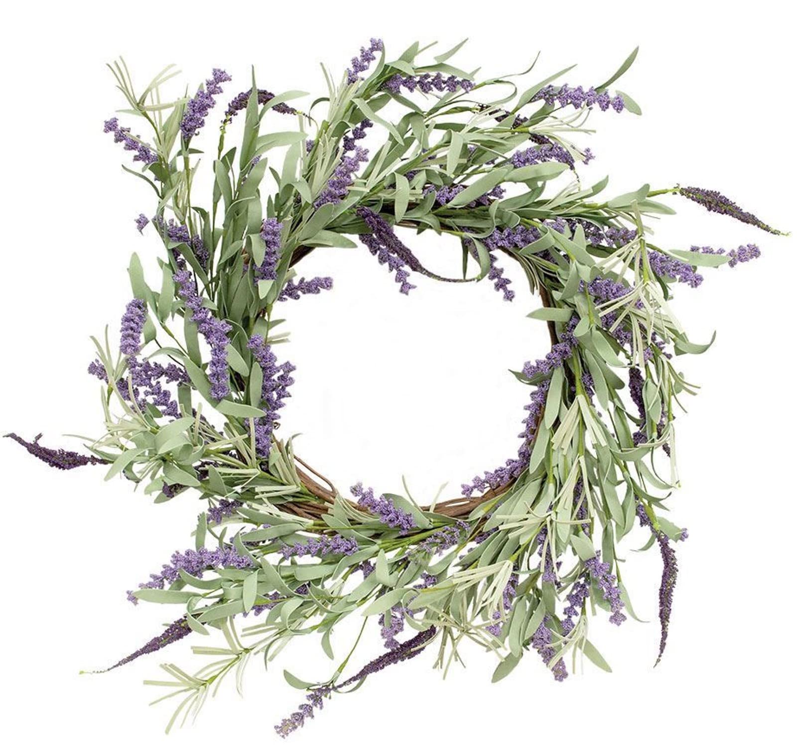 Col House Designs 18110 Faux Lavender and Herb Twig Wreath 20 Inches