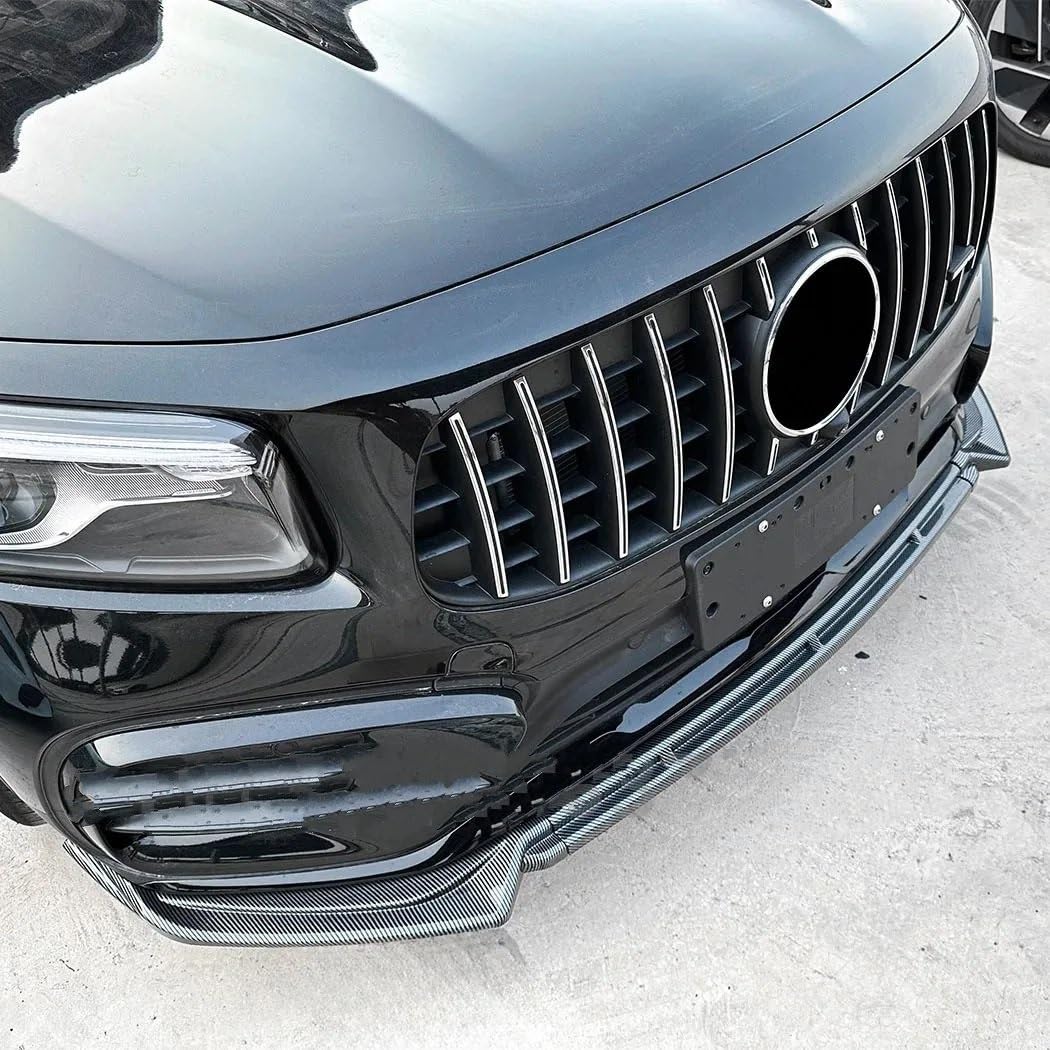 Przedni zderzak przedniego zderzaka Pasuje Do Benz GLB X247 GLB220 GLB35 AMG 2024 + Dokładka Przedniego Zderzaka Samochodu Przedni Zderzak Łopata Spoiler Zewnętrzne Zestawy Karoserii(Carbon Look)