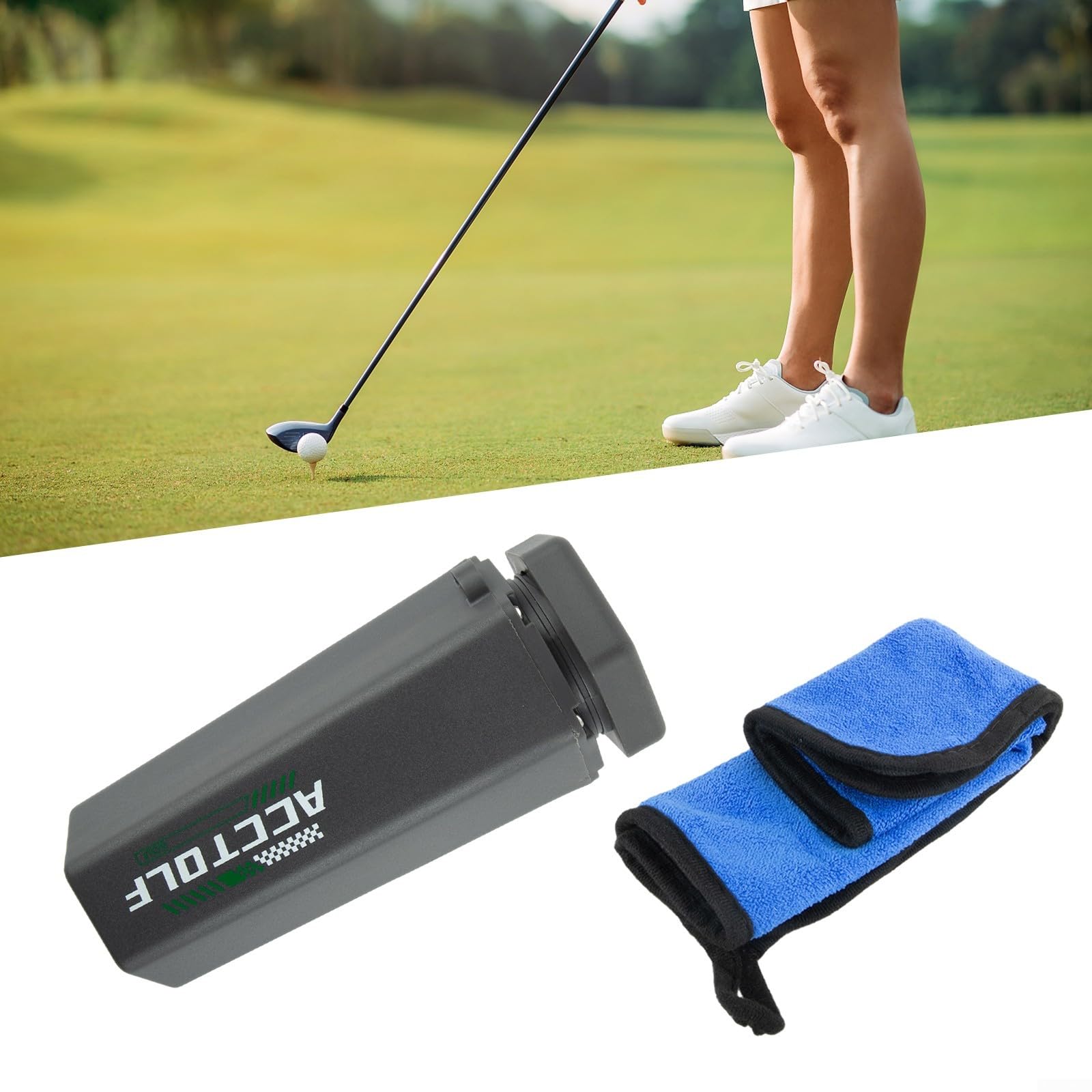Golfball-Reiniger, fortschrittlicher Golfreiniger – tragbare Reinigung von Golftaschen oder -wagen für Männer und Frauen, Geschenk (schwarz)