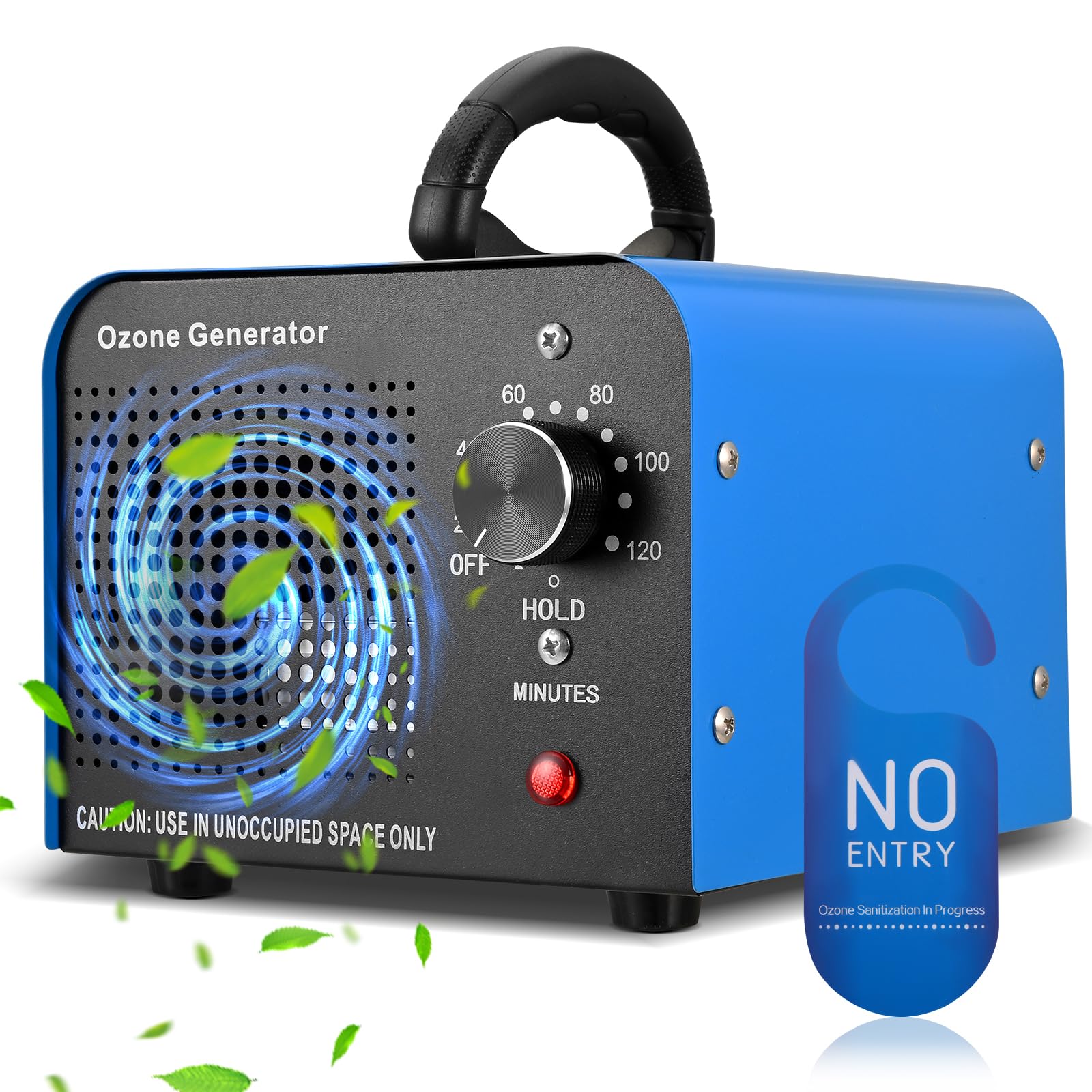 Generatore di Ozono Professionale 60000 mg/h, ozonizzatore industriale, Ozonizzatore Purificatore d'Aria Ozono con timer da 120 minuti, 300㎡ O3 Macchina Ozono per Casa Ambienti, Auto, Uffici, Hotel