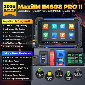 Autel Scanner MaxiIM IM608 PRO II w/ $1314 Full KIT, 40 Services ECU C0ding