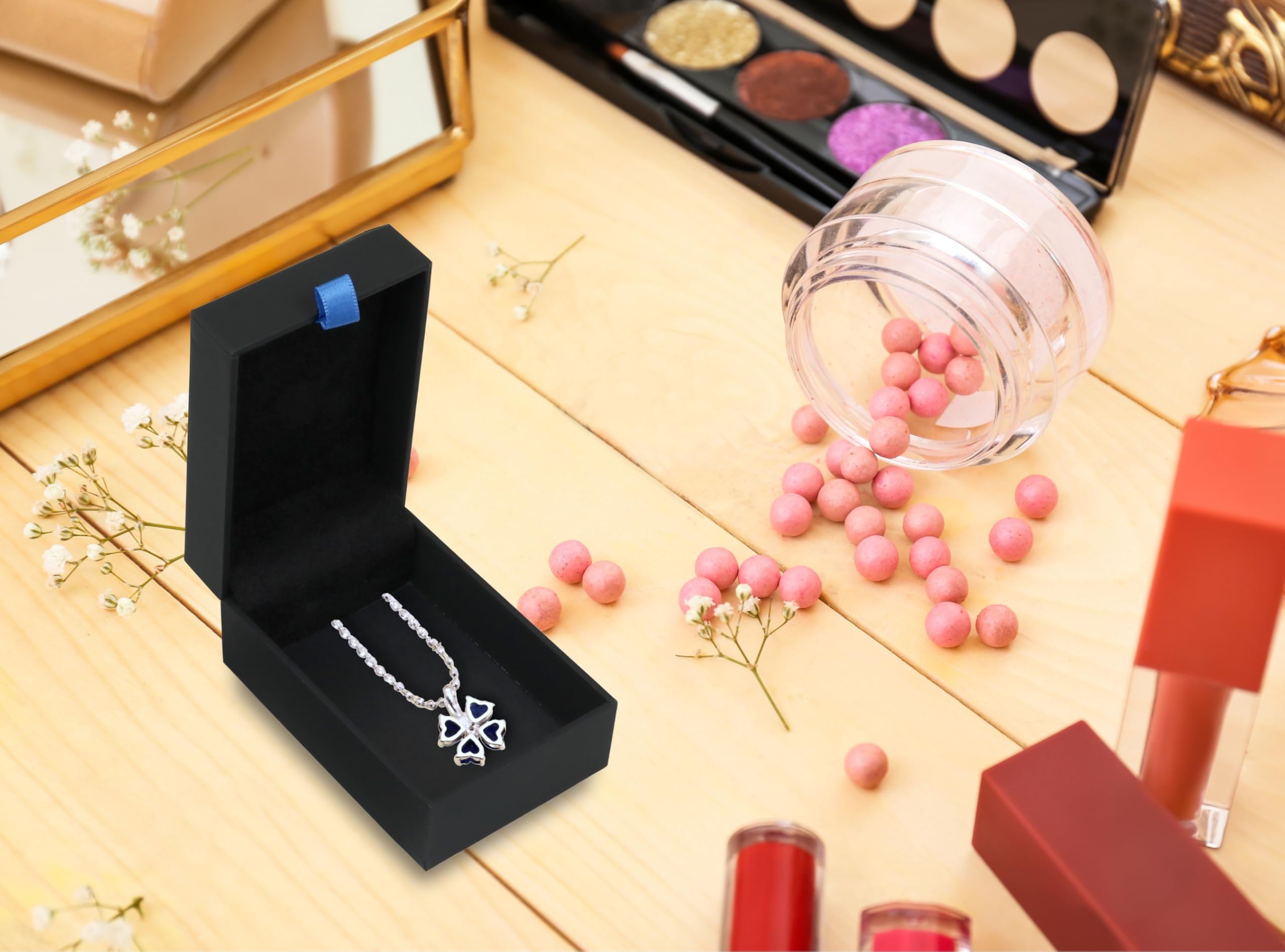 PRALB 18 Cajas De Regalo De Joyería Surtidas, Cajas De Cartón Para Anillos Con Relleno, Cajas
