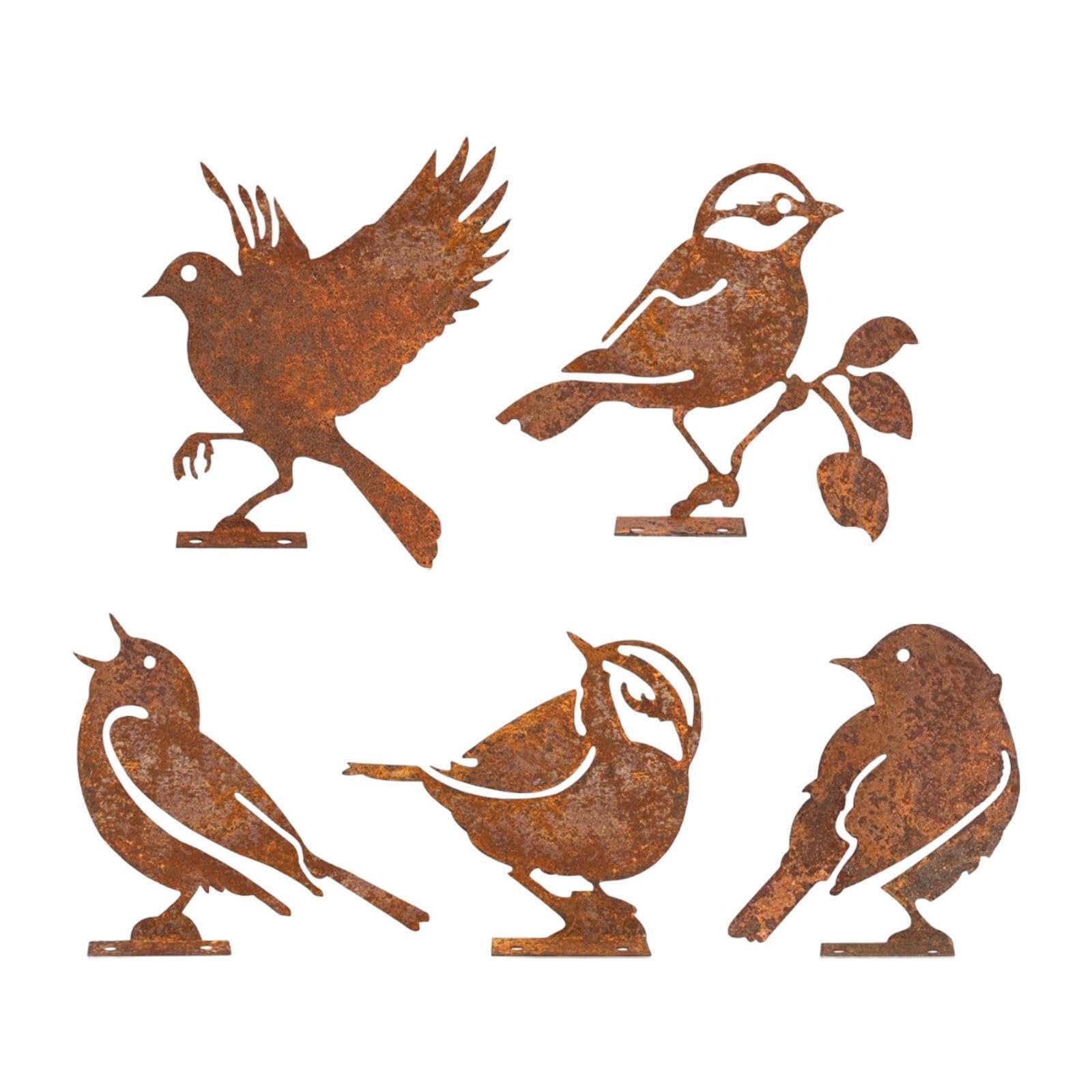 mophrati Garden Ornaments Decorative Signs Add Of Elegance To Outdoor Decor Metal Bird Ornament Can Be Installed With Screw Metal Bird Silhouette Fence Ter, Style A