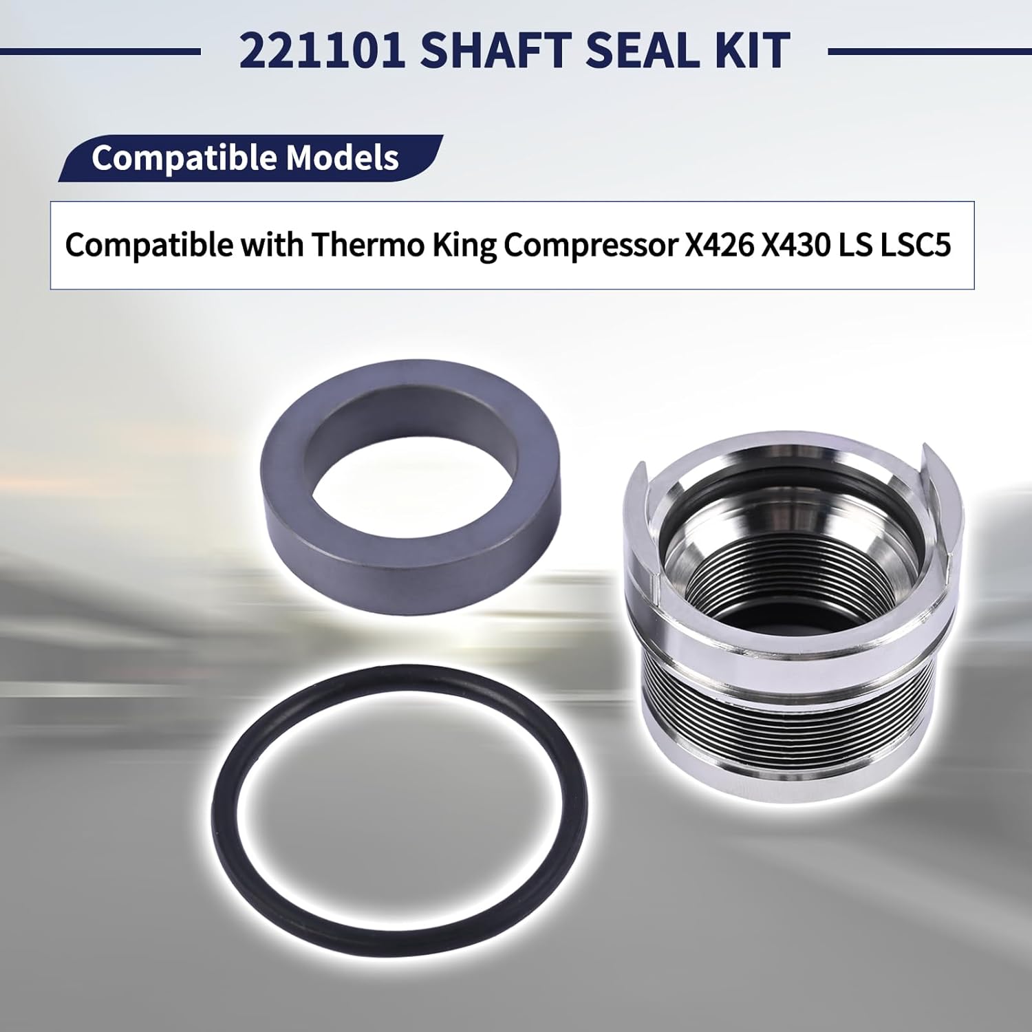 221101 Shaft Seal Kit Compatible with Thermo King Compressor X426 X430 Large Shaft Compressor Seal Kit 22-1101
