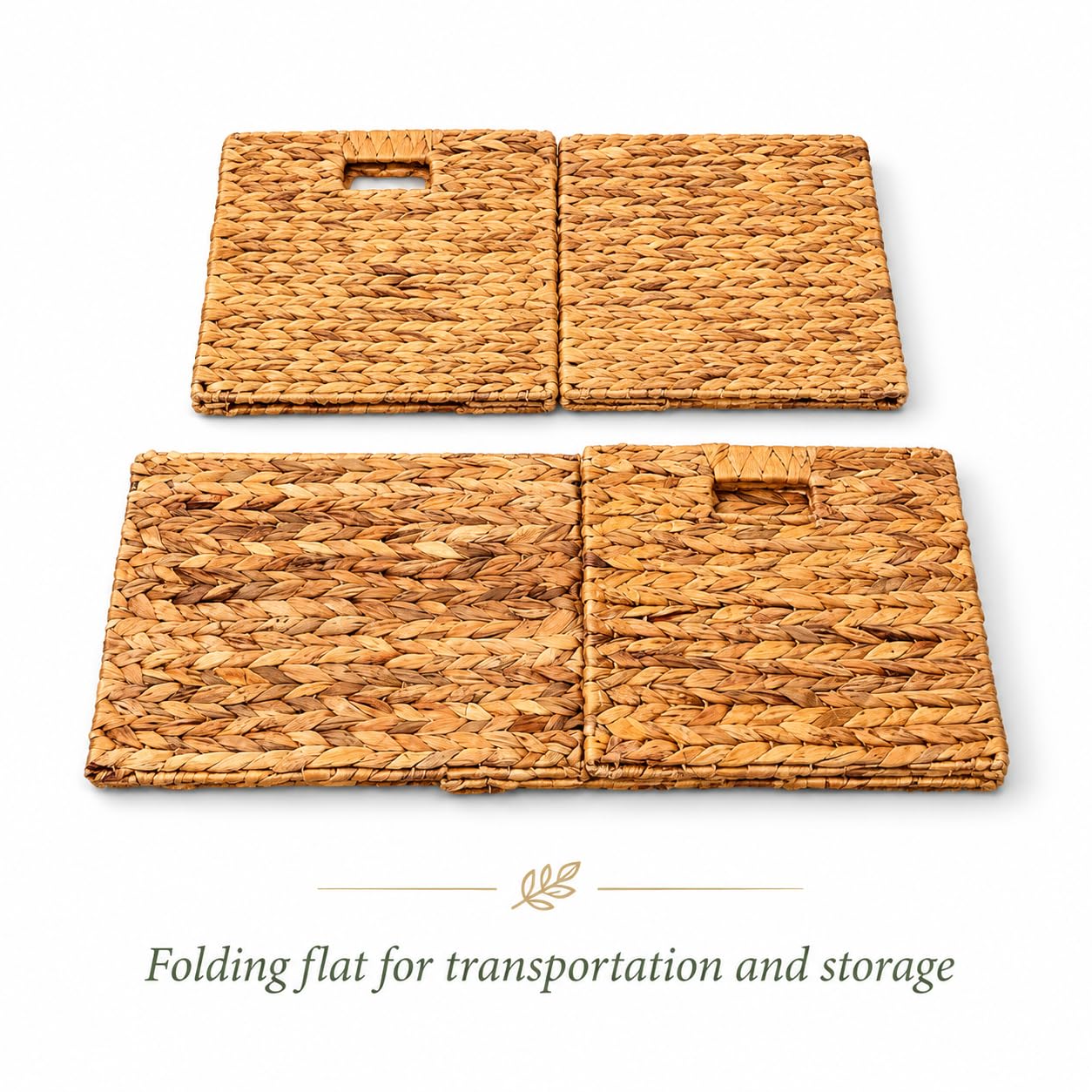 Yankee Trader Dekorative handgewebte Wasserhyazinthe Wicker Storage Baskets, Set von sechs 13x11x11 Baskets Perfekt für Einheiten Regal