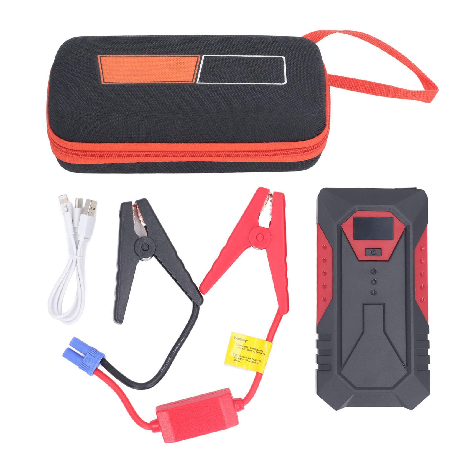 Cocoarm Cargador de BateríA de Coche de 12 V, Cargador de BateríA Portátil ABS de 18800 MAh, 600 A, Pantalla LED de Pico, Luz USB Dual para Conductores de Camping, Viajes de Emergencia en Menos 4 A
