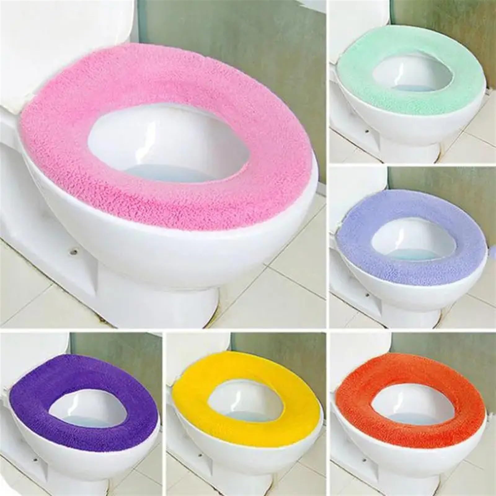 Alfombrillas de inodoro suaves para aliviar el asiento frío del baño