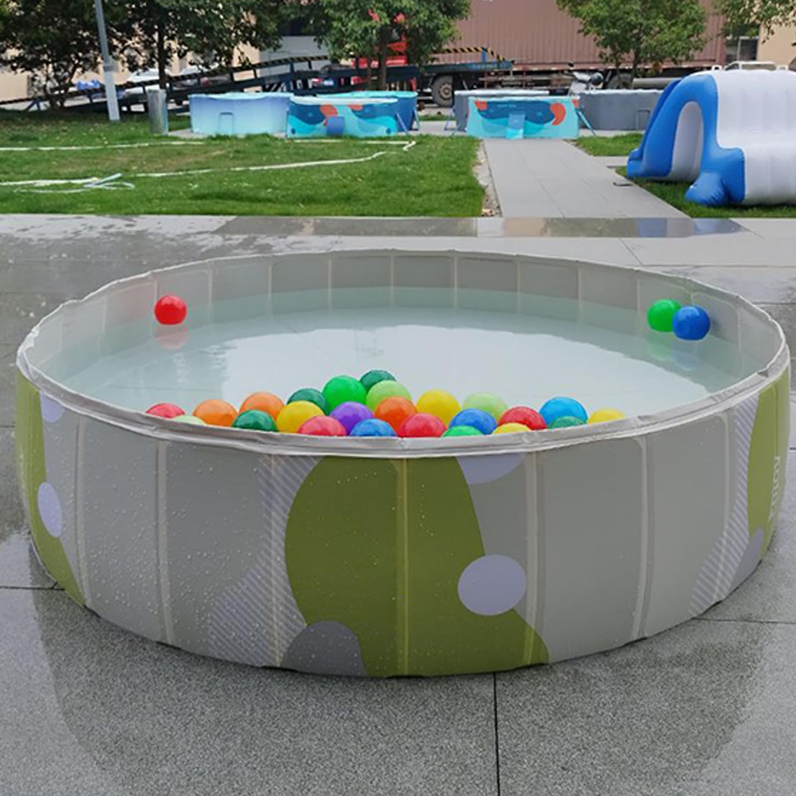 Piscinas Infantiles Base Antideslizante para Baño de Mascotas | Piscina Plegable para Mascotas para Cachorros Perros Razas Pequeñas Medianas Grandes Conejos Gatos Niños Patio