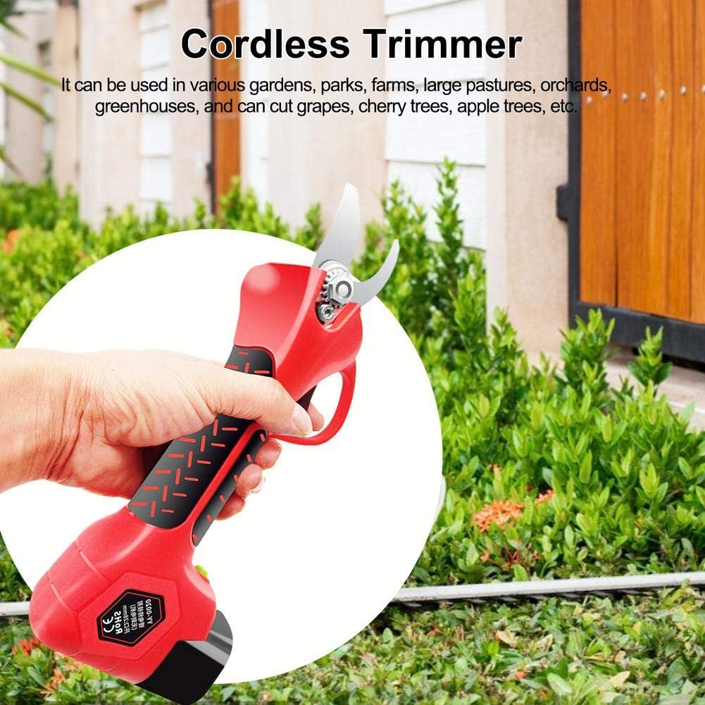Electric Secateurs 28mm Cutting Diameter Orchard Garden Ratchet Anvil Pruner 2PCS Backup Rechargeable 2Ah Lithium Battery 6-8 Working Hours
