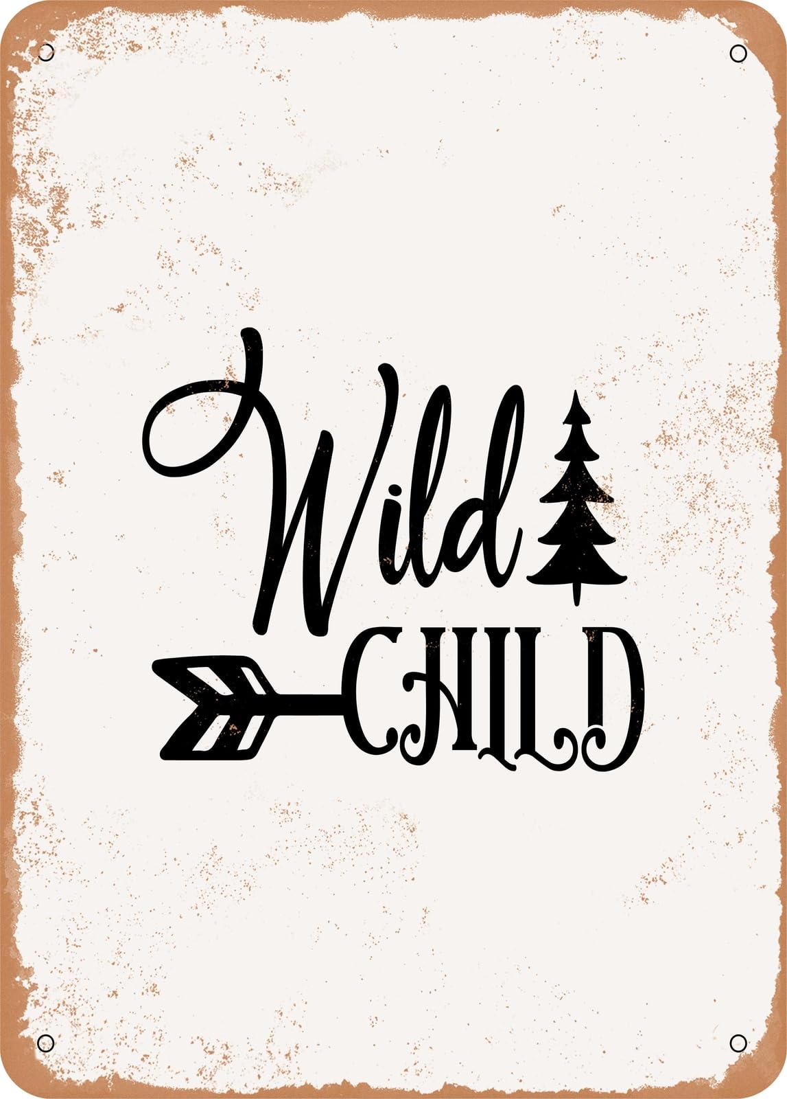 Miaomansenstore Metal Sign - Wild Child - 2 - Vintage Look Home Decor