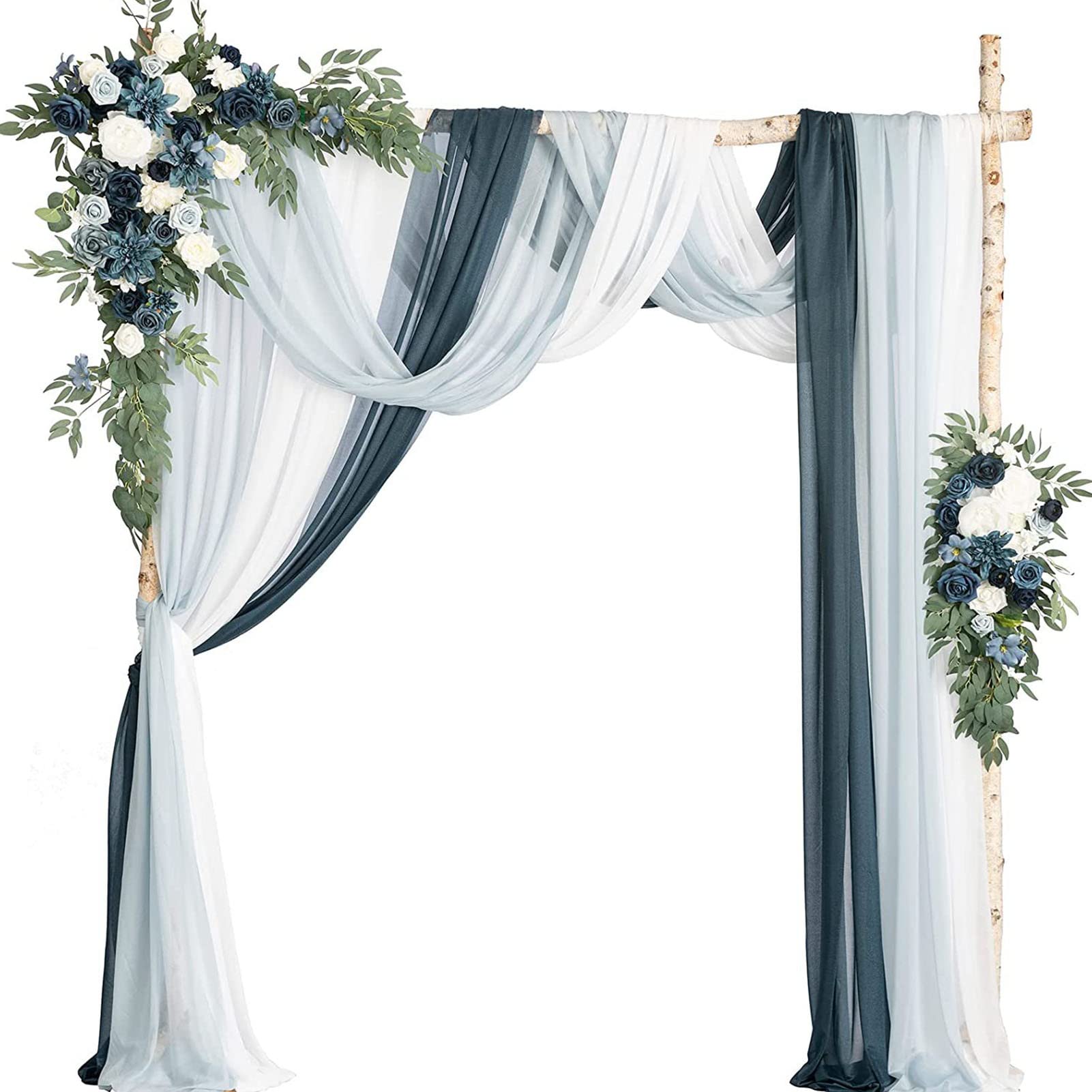 Arche de Mariage en Fleurs et Voilage : Créez une Décoration de Cérémonie Laïque Enchanteresse