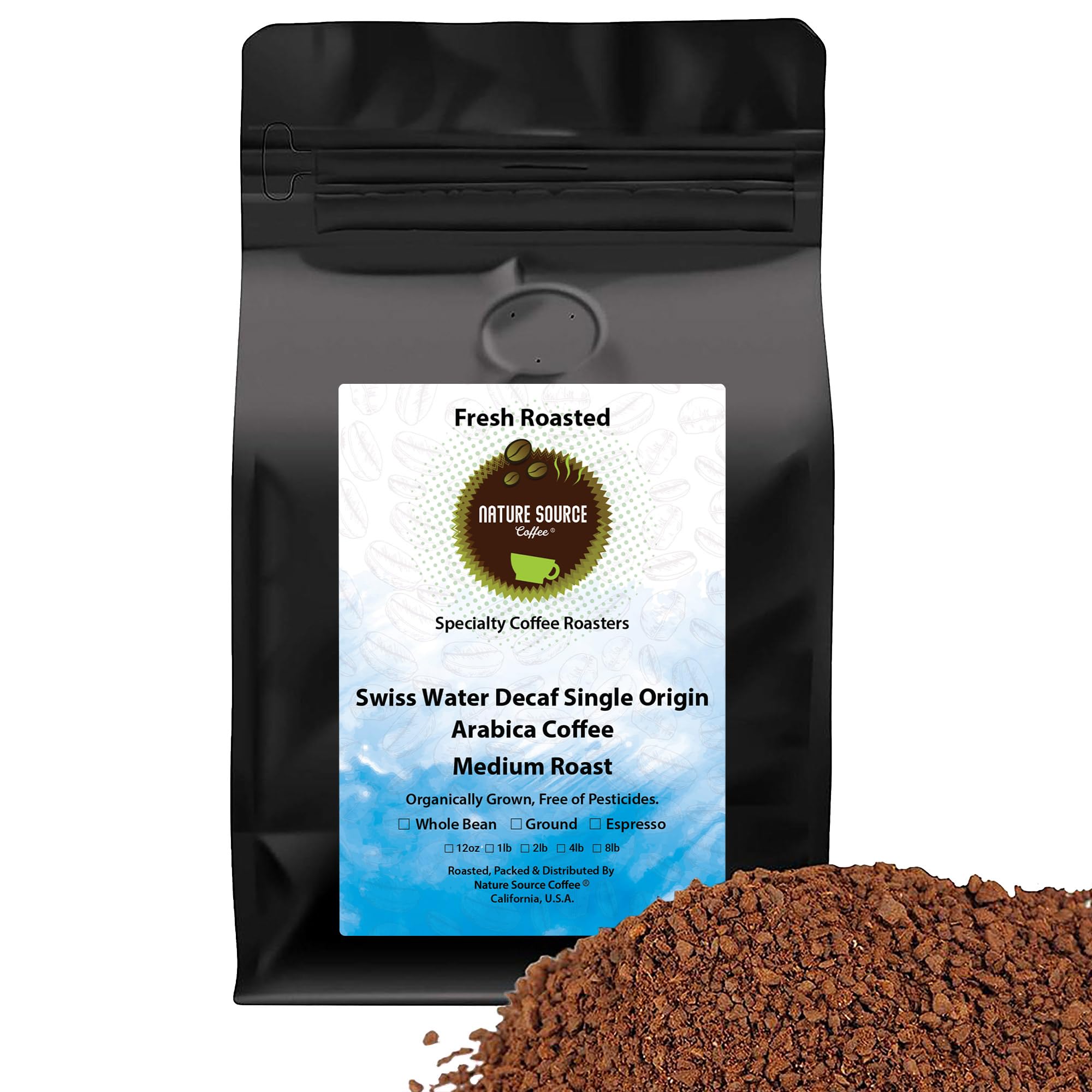Swiss Water Decaf Single Origin | Organic | Fresh Roasted | Whole Bean Coffee |12oz 1-Pack