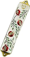 Vista 2 de Puerta Mezuzah Caso Moderno Granada Árbol Diseño 4" Mezuzah Judía Cubierta Home Blessing